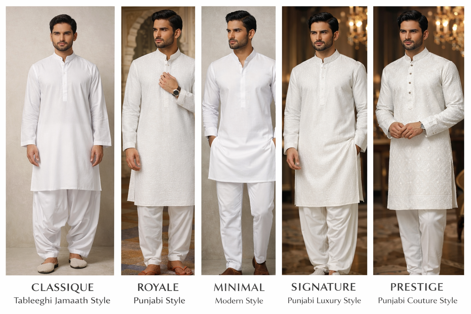 White kurta fabric detail