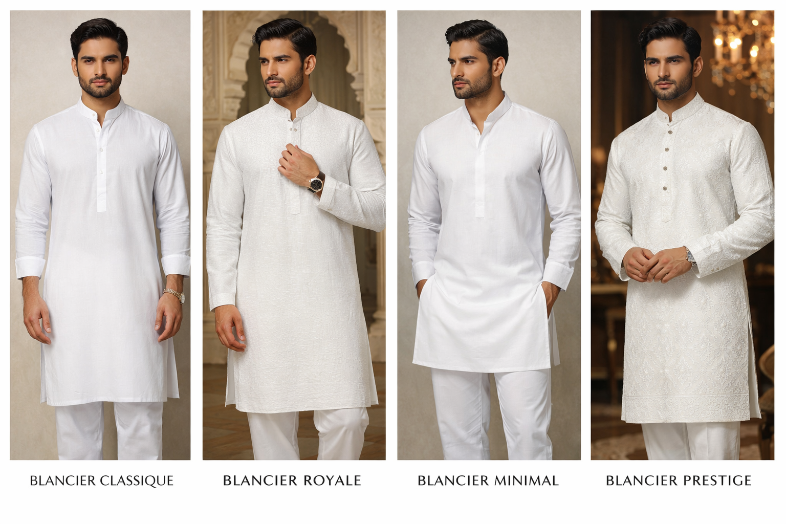 White kurta pajama set styled