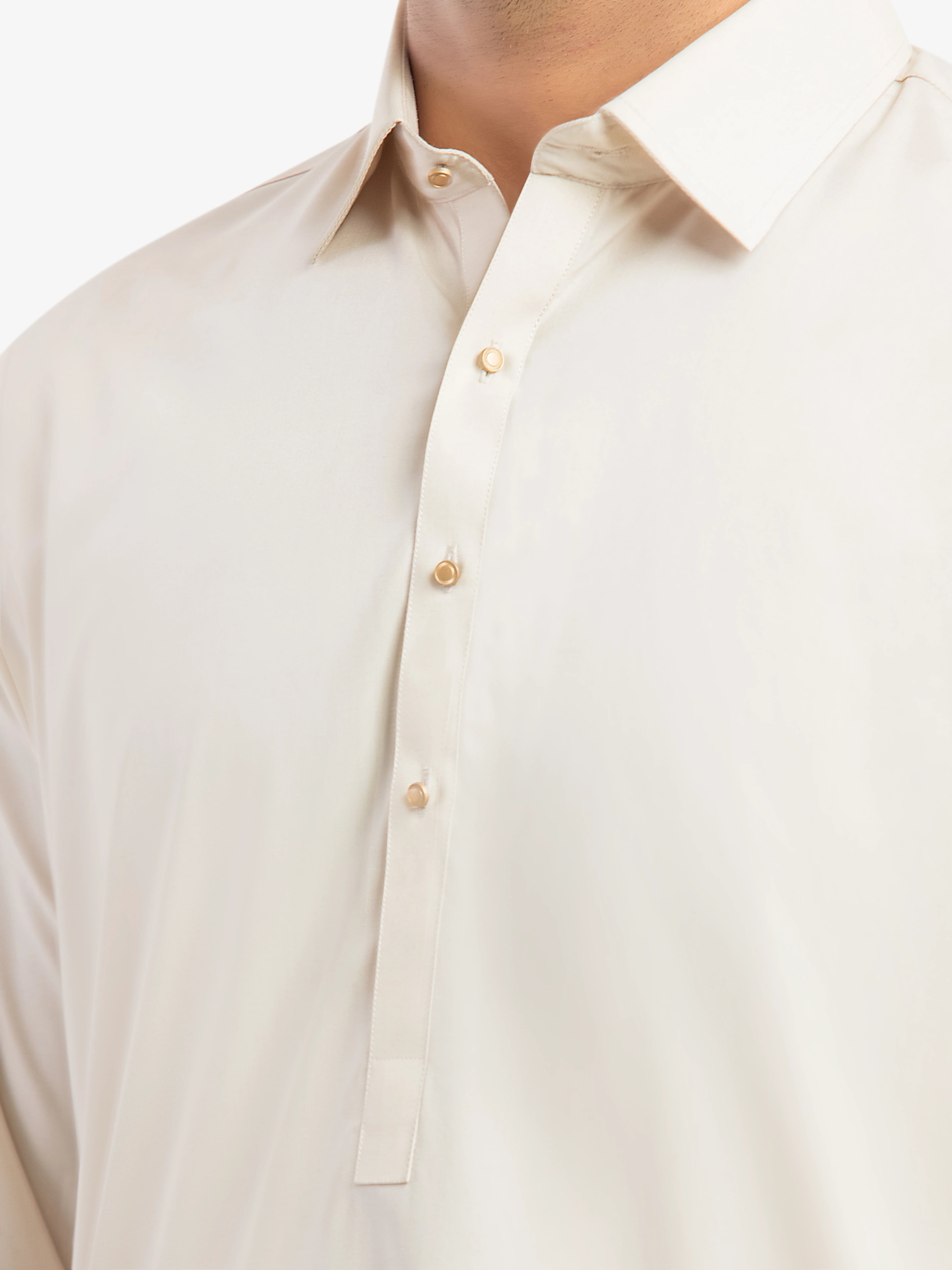 Beige Kurta Pajama Set