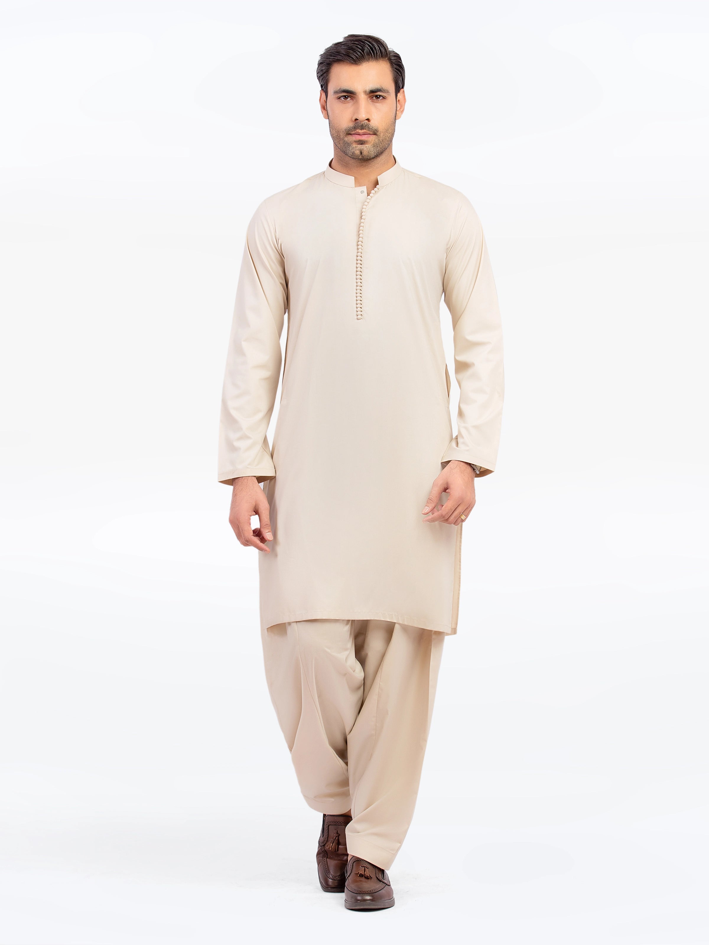 Beige Kurta Pajama Set