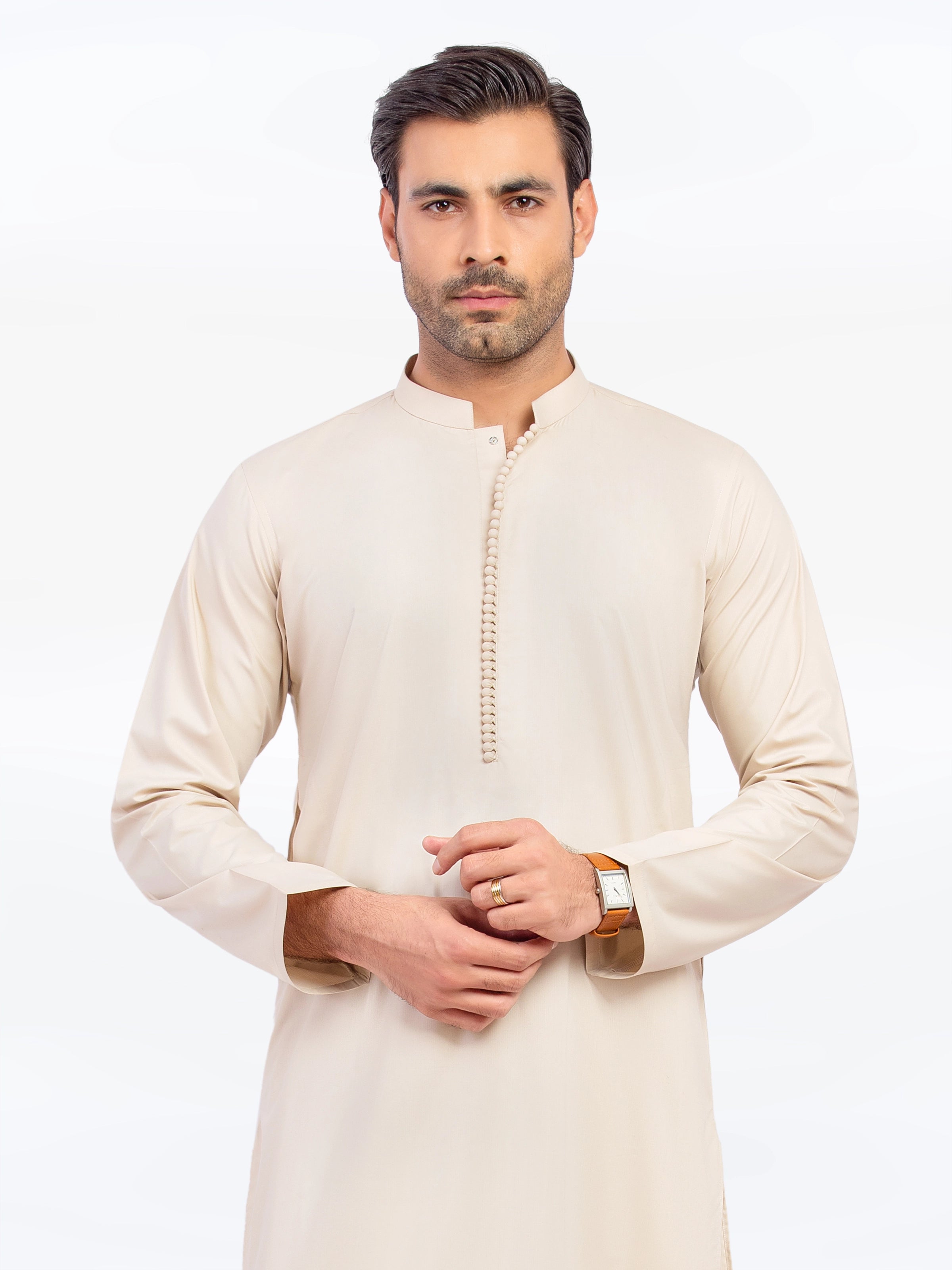 Beige Kurta Pajama Set
