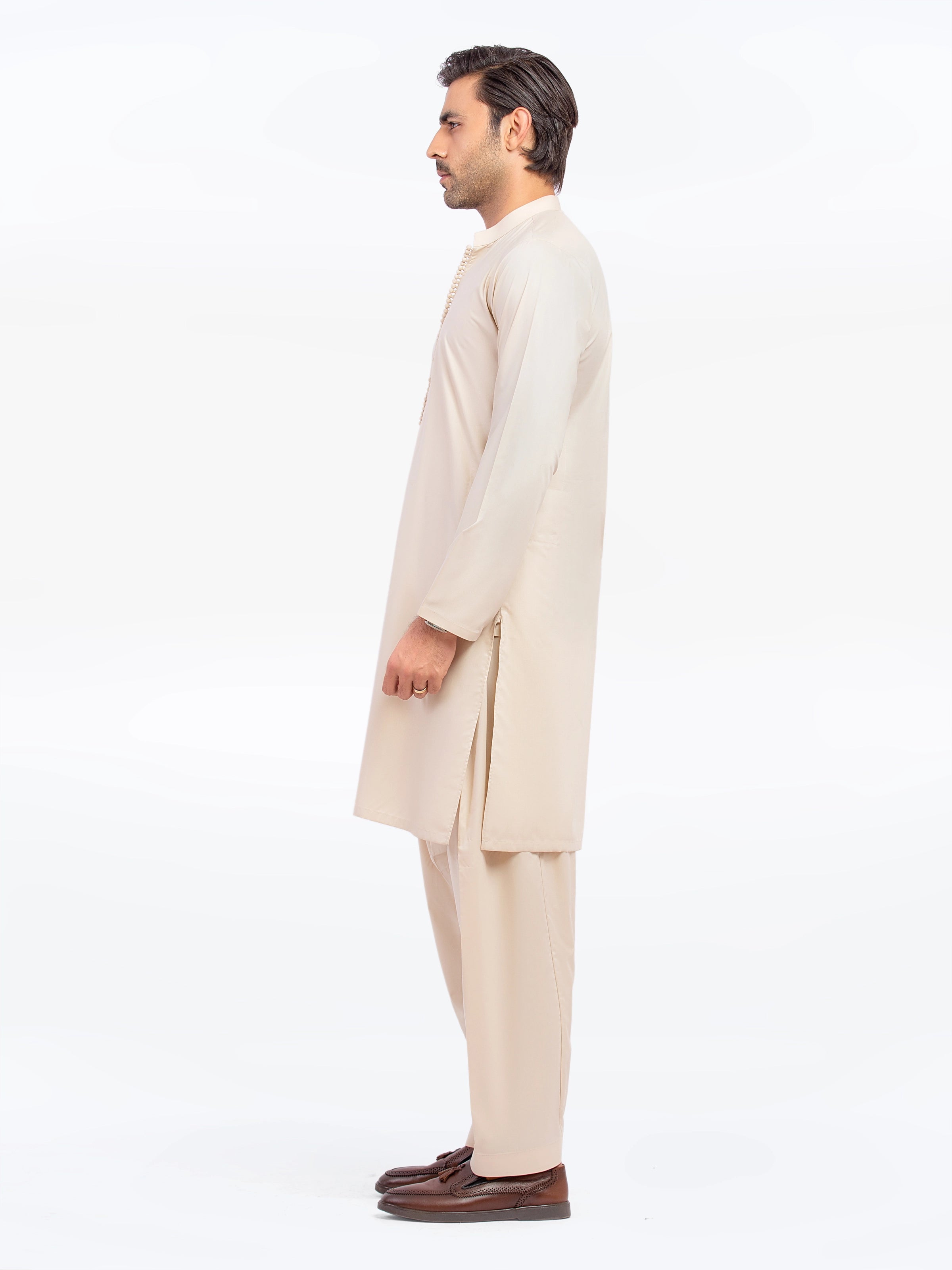 Beige Kurta Pajama Set