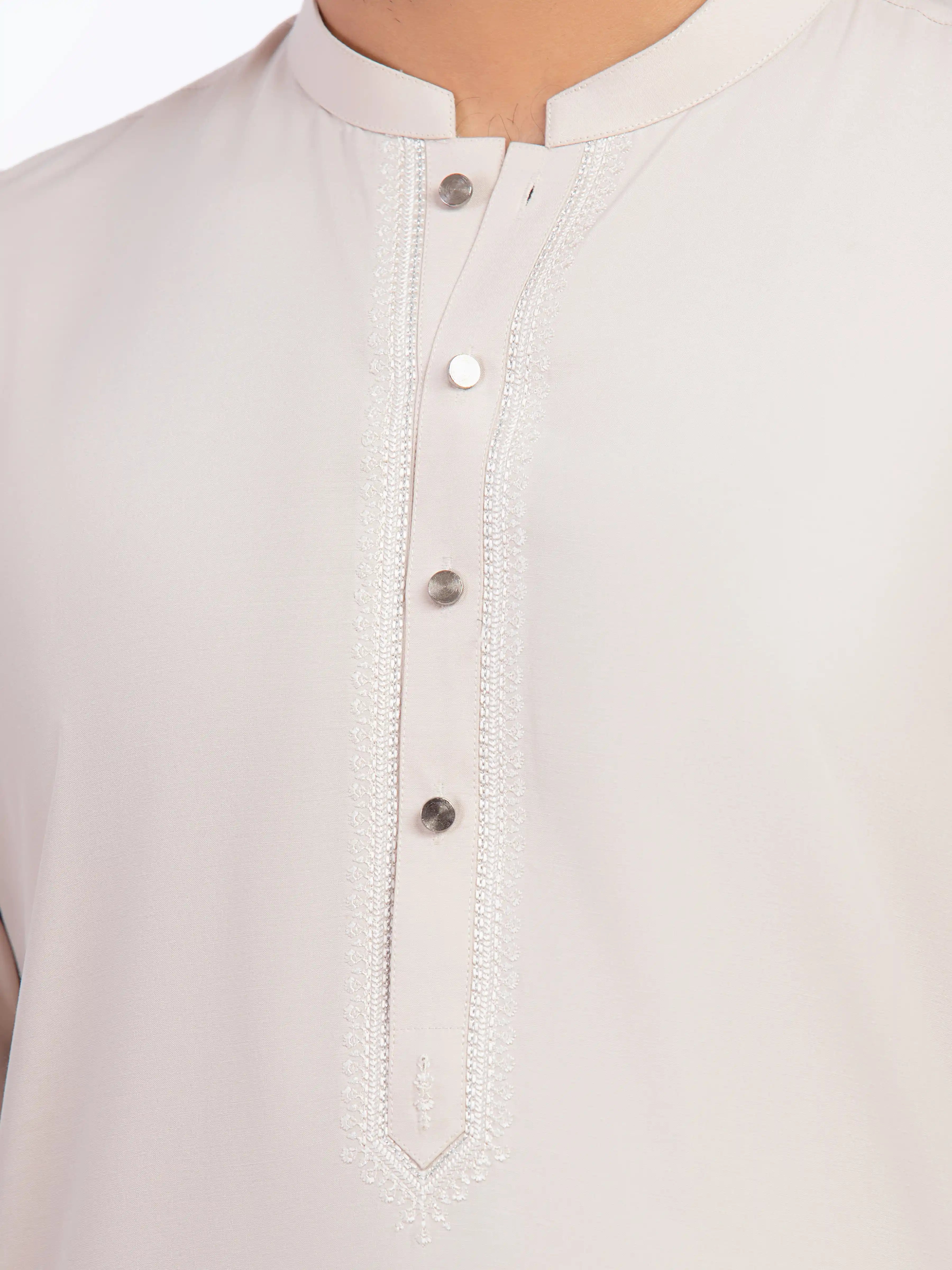 Beige Kurta Pajama Set