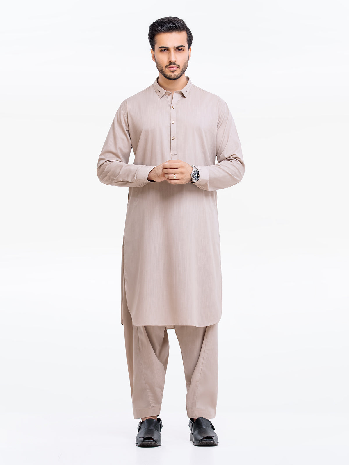 Beige Kurta Pajama Set