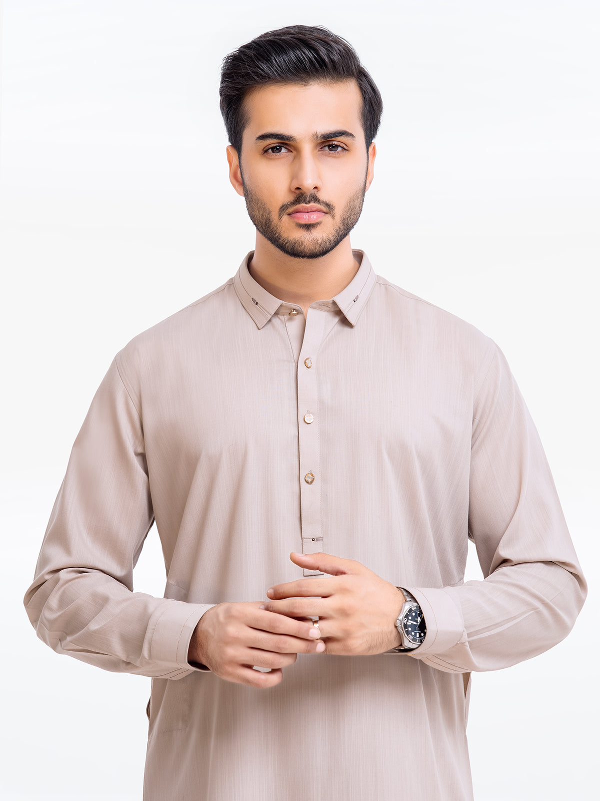Beige Kurta Pajama Set