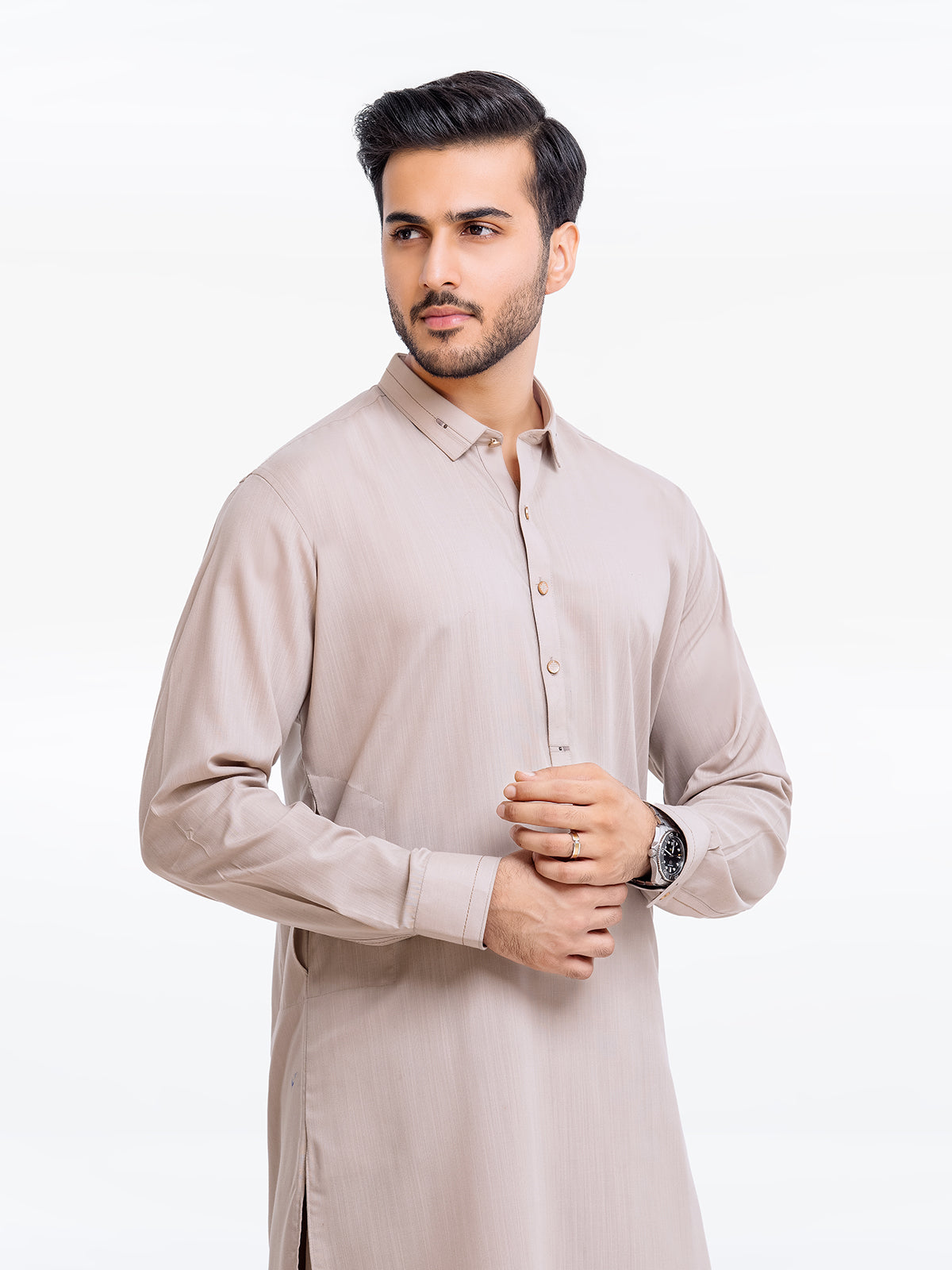 Beige Kurta Pajama Set
