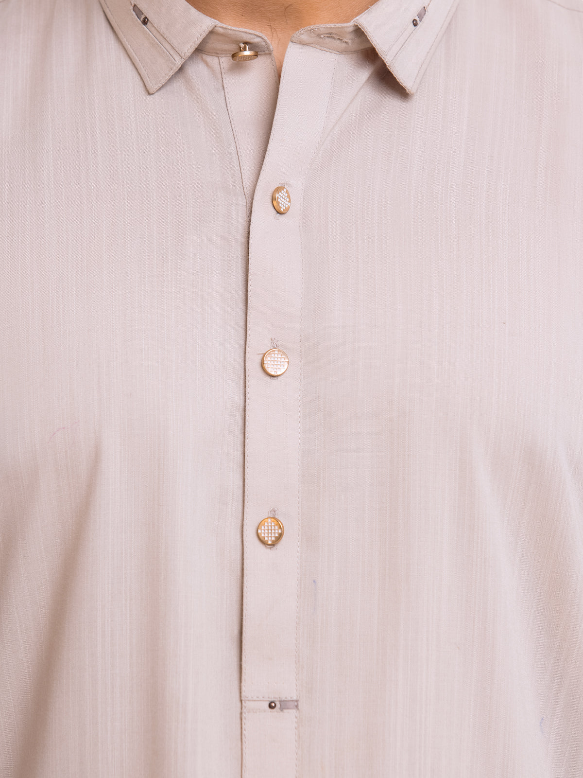 Beige Kurta Pajama Set