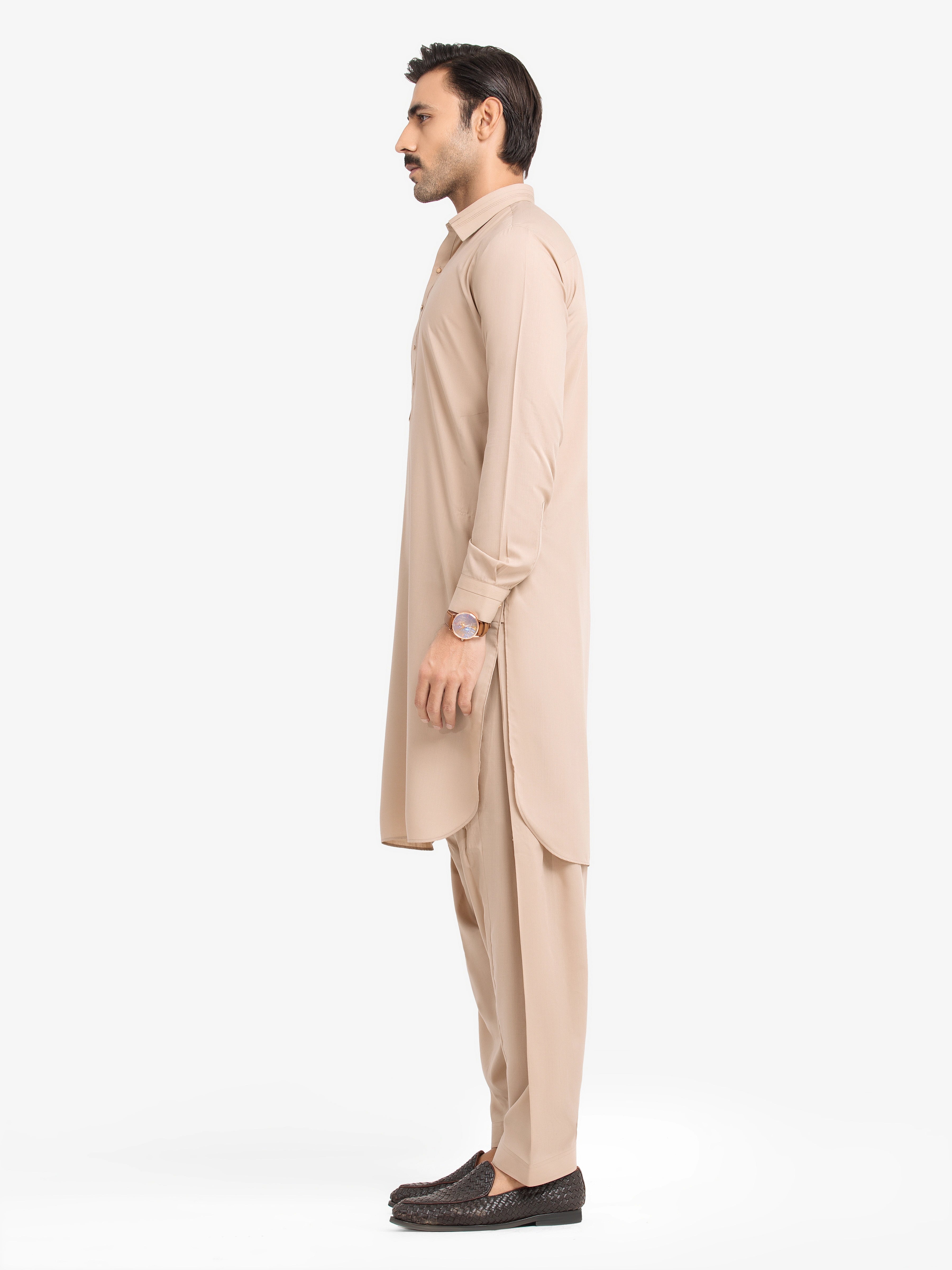 Beige Kurta Pajama Set