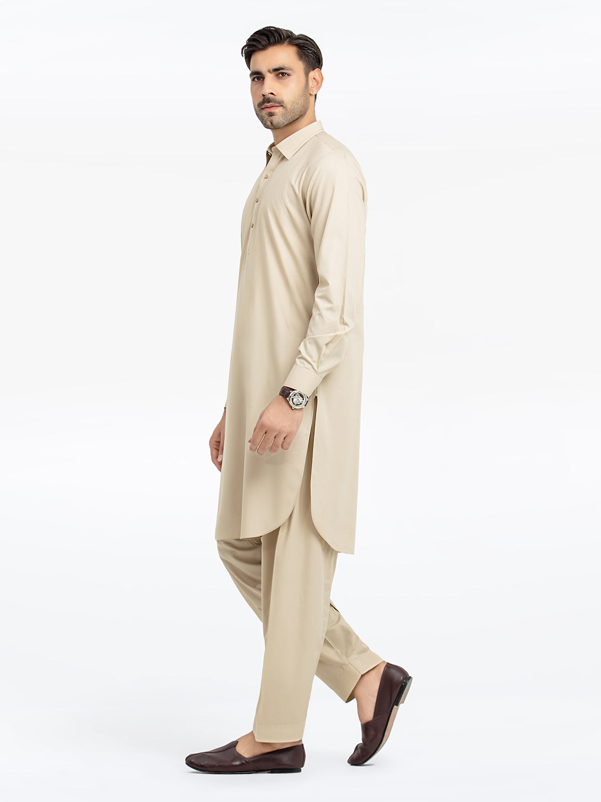 Beige Kurta Pajama Set
