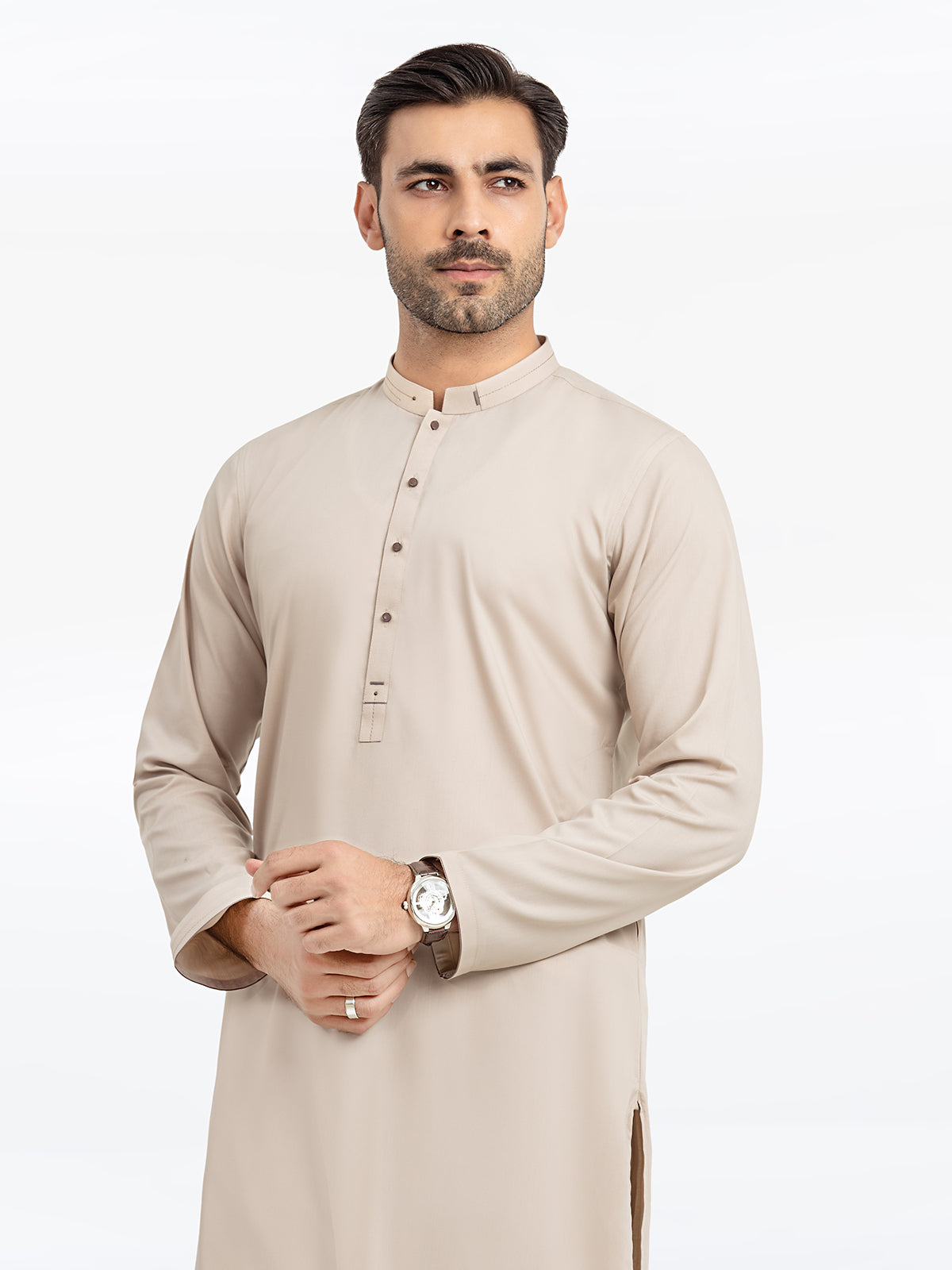 Beige Kurta Pajama Set