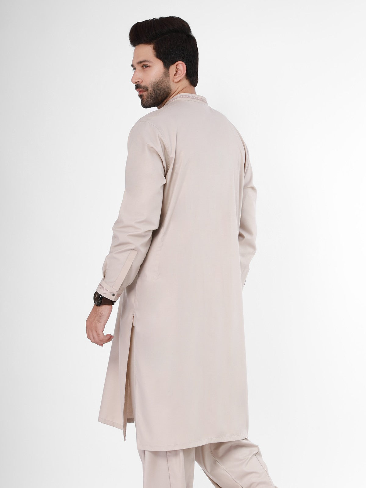 Beige Kurta Pajama Set