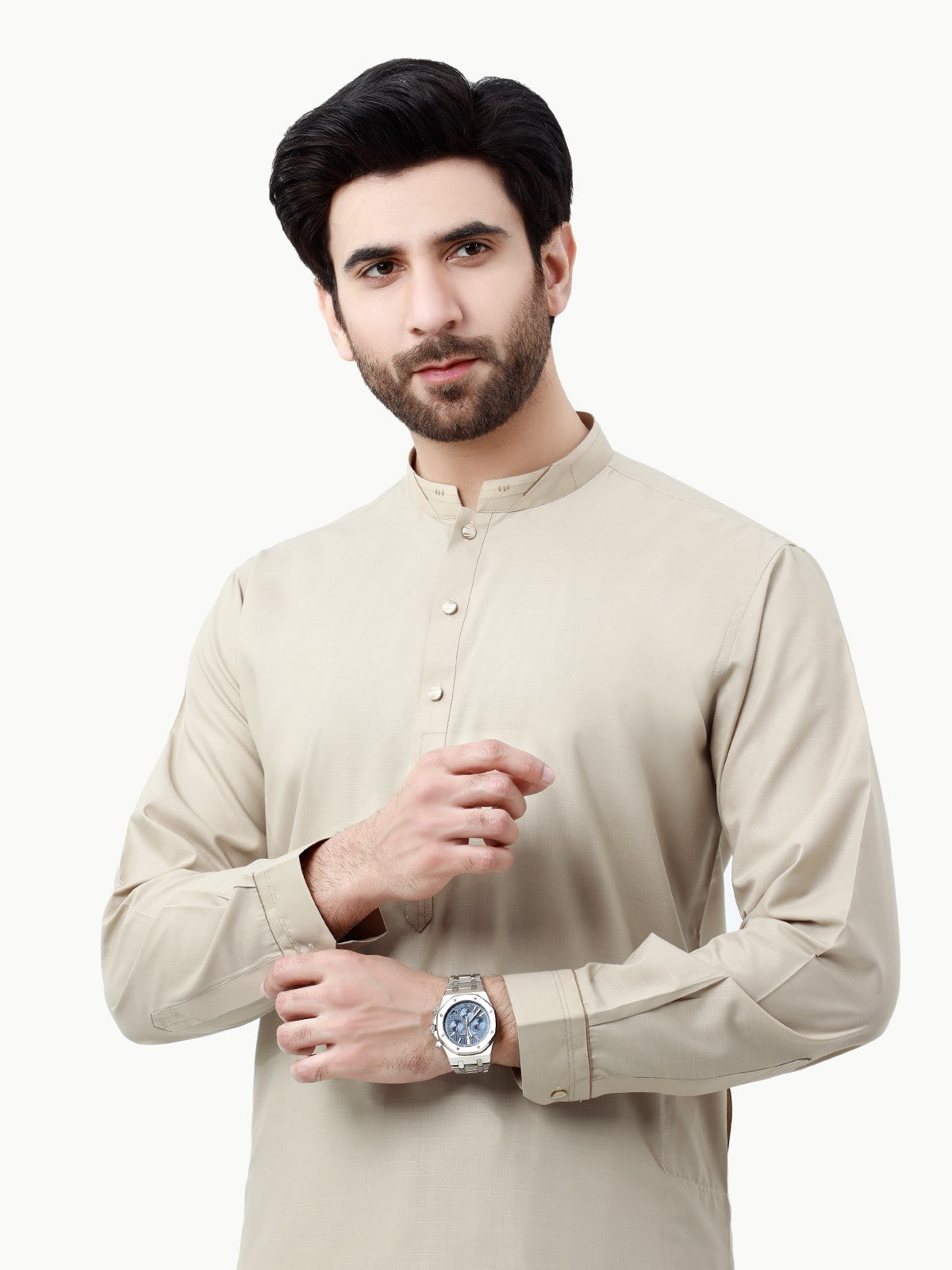 Beige Kurta Pajama Set