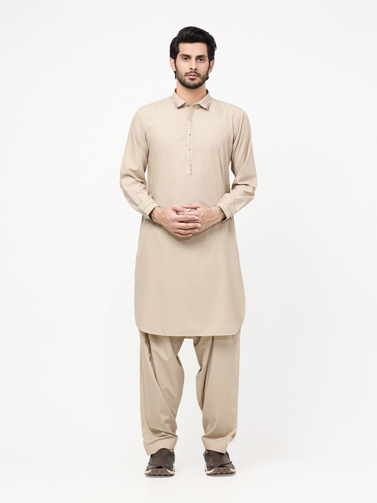 Beige Kurta Pajama Set
