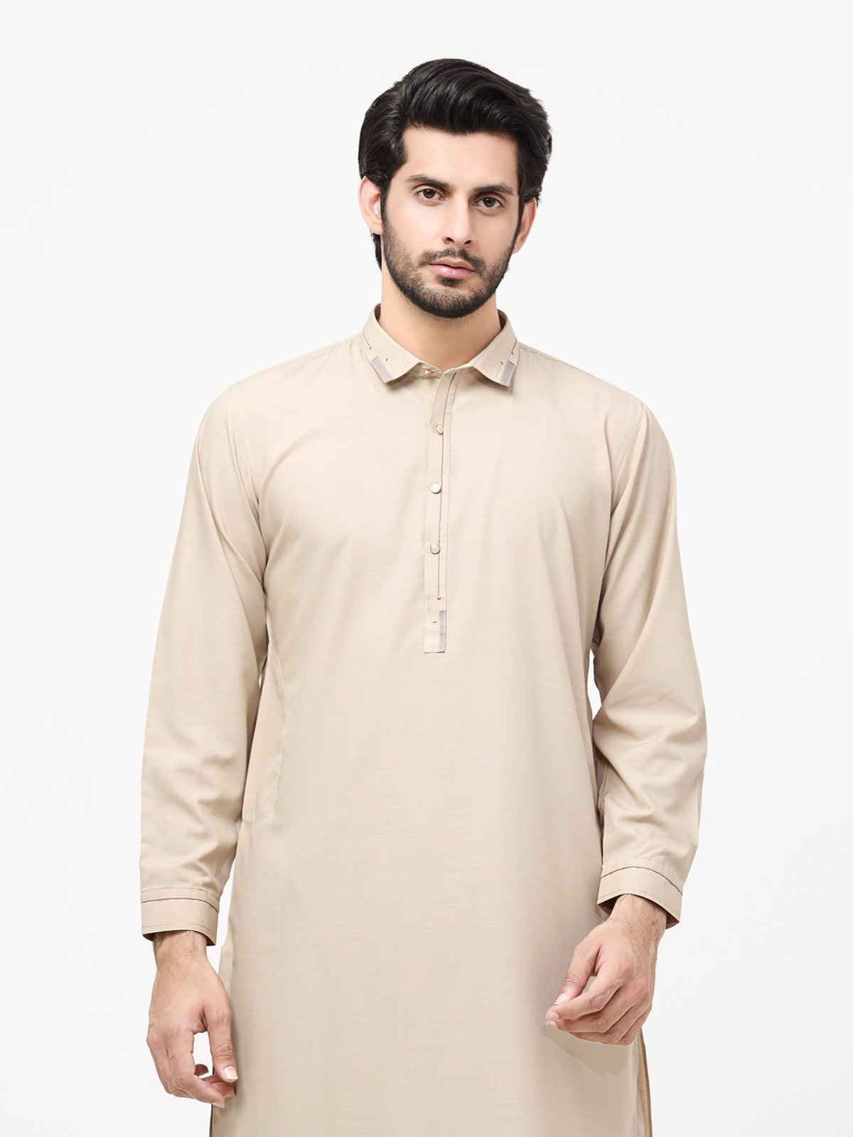Beige Kurta Pajama Set
