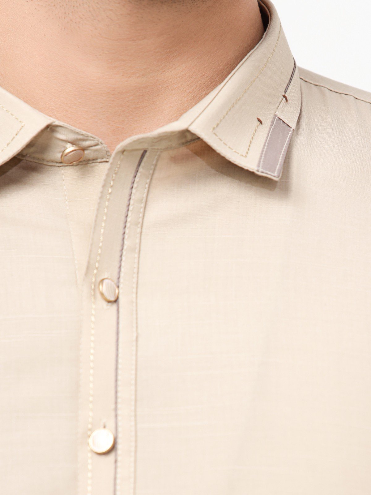 Beige Kurta Pajama Set