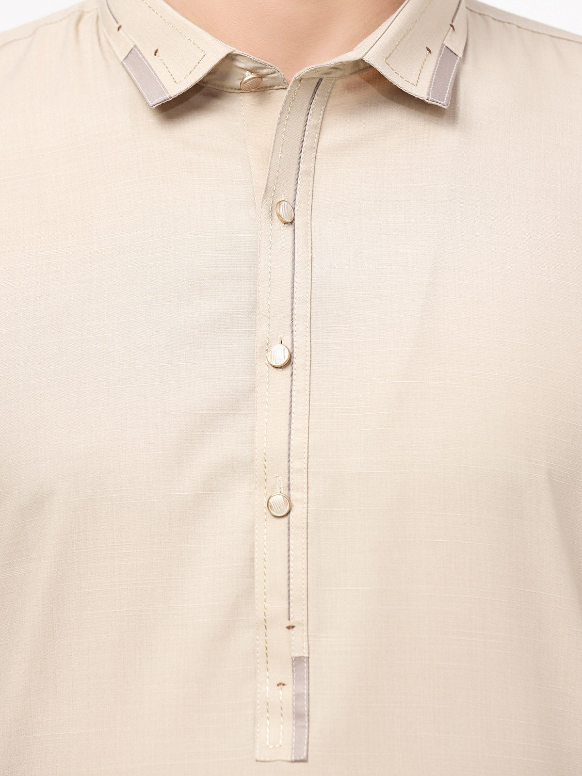 Beige Kurta Pajama Set