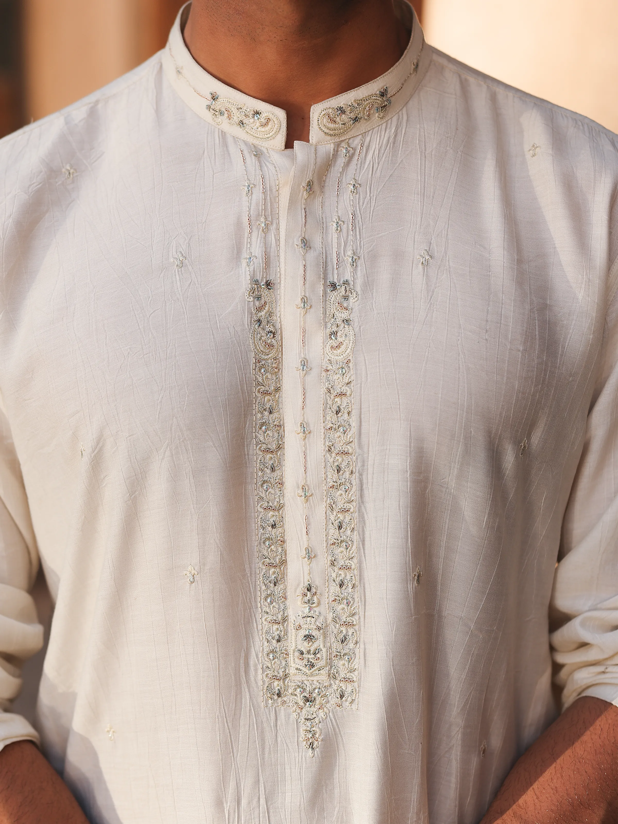 Cream Kurta