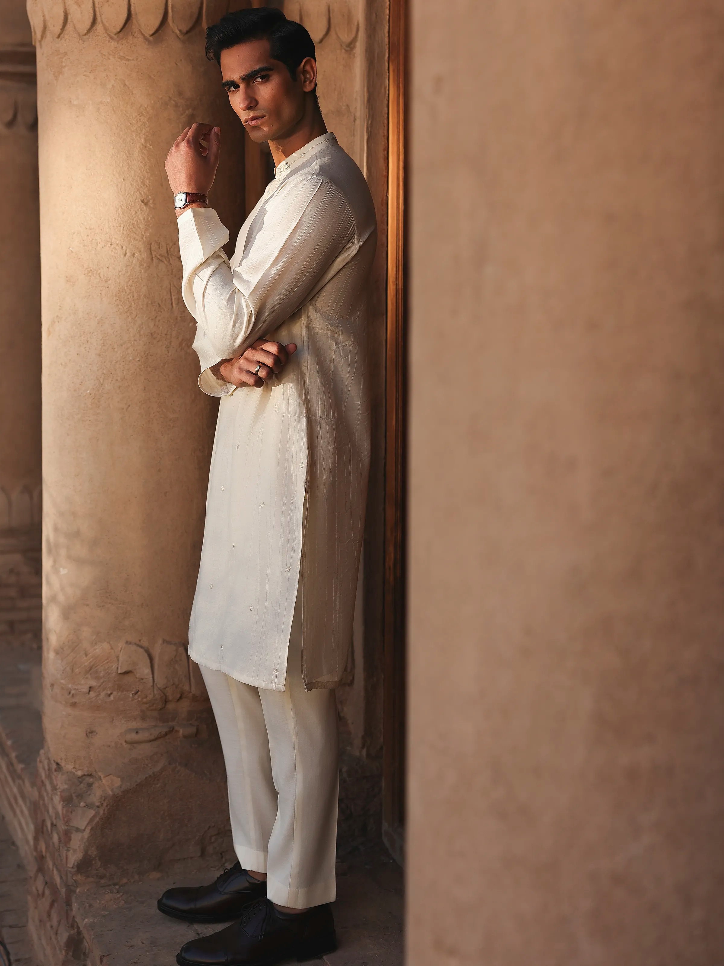 Cream Kurta