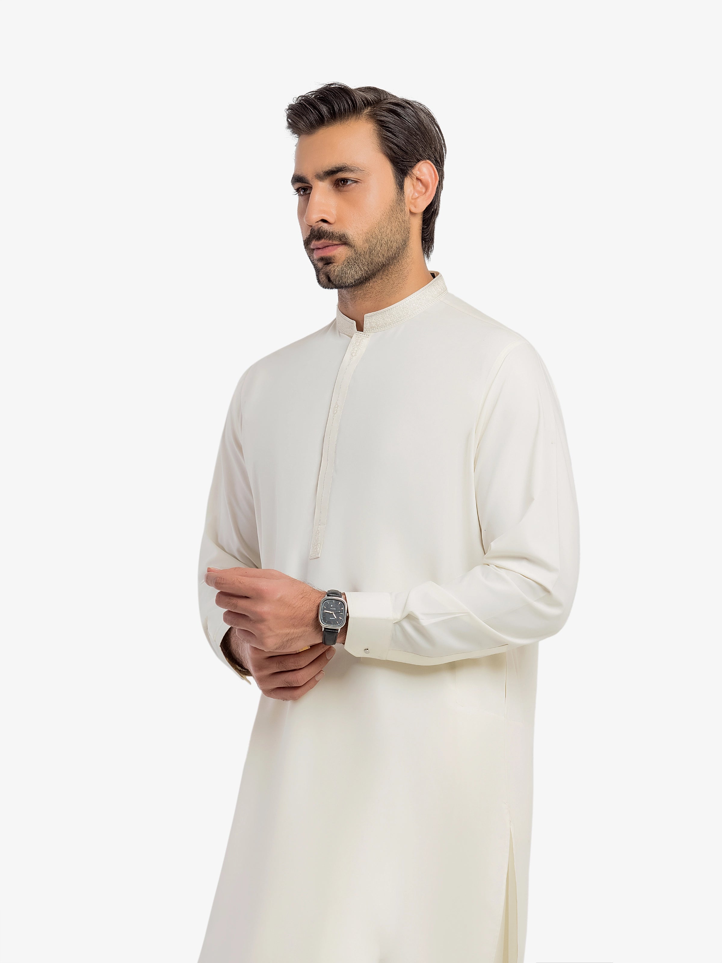 Cream Kurta Pajama Set