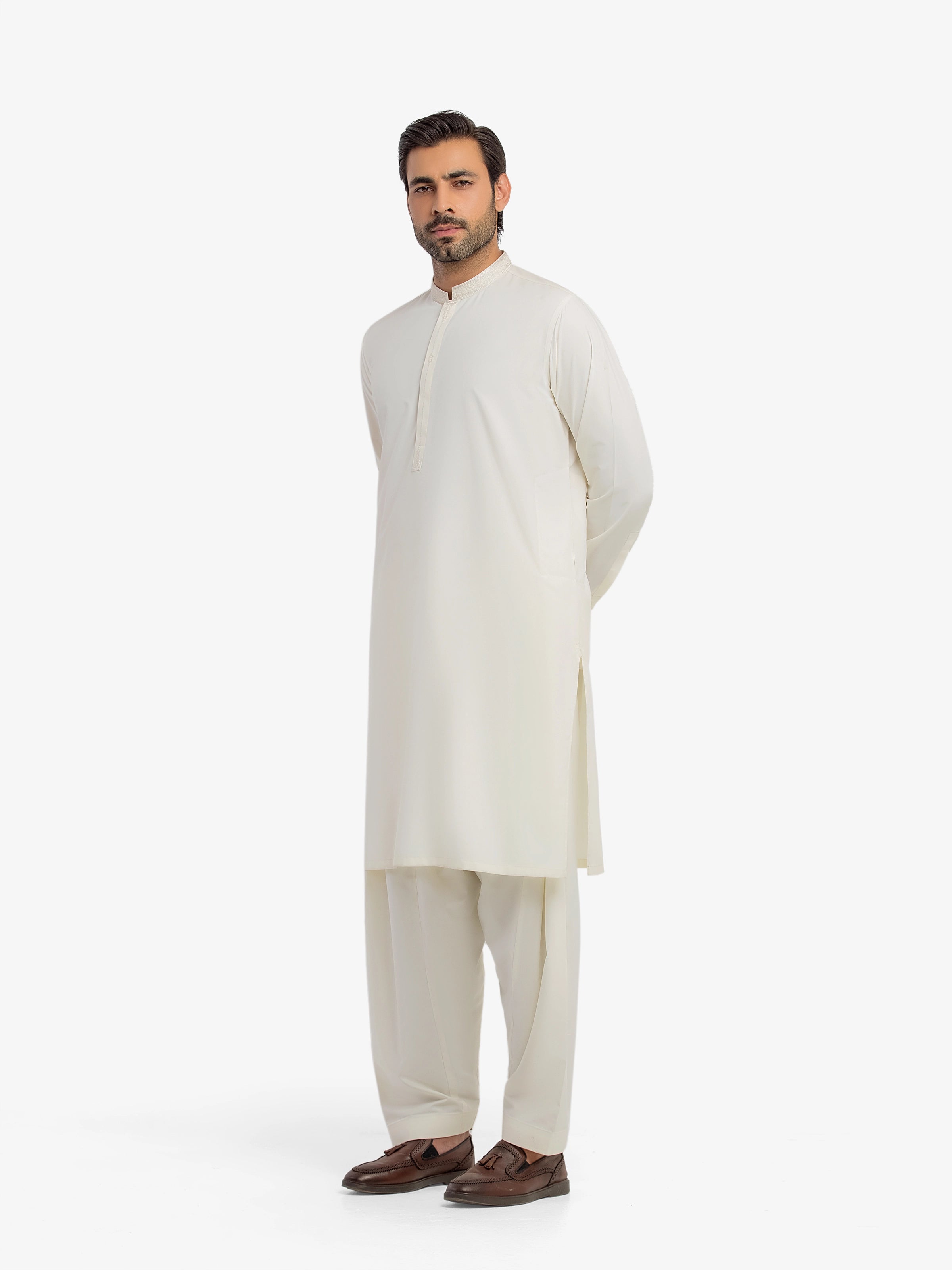 Cream Kurta Pajama Set