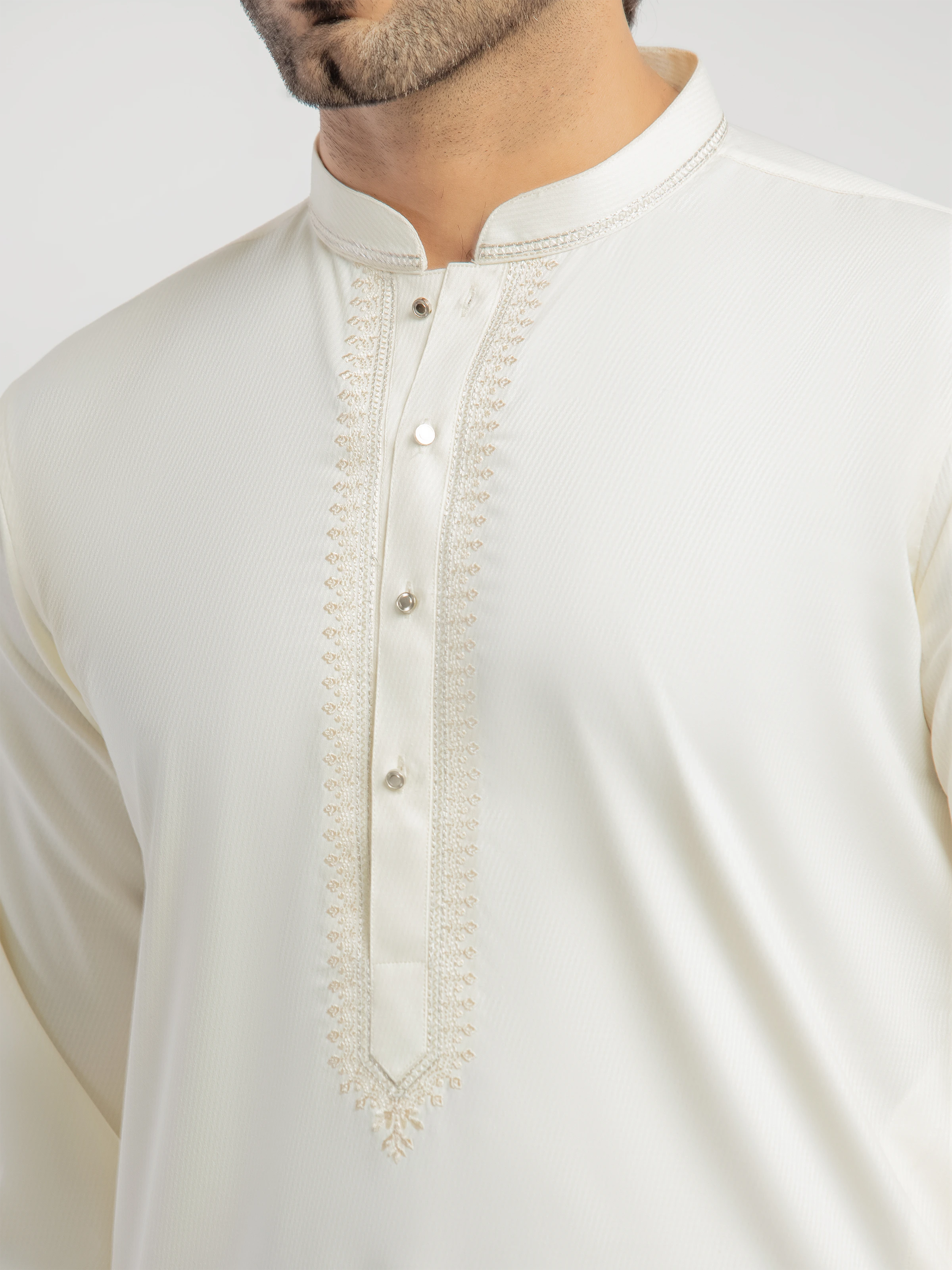 Cream Kurta Pajama Set