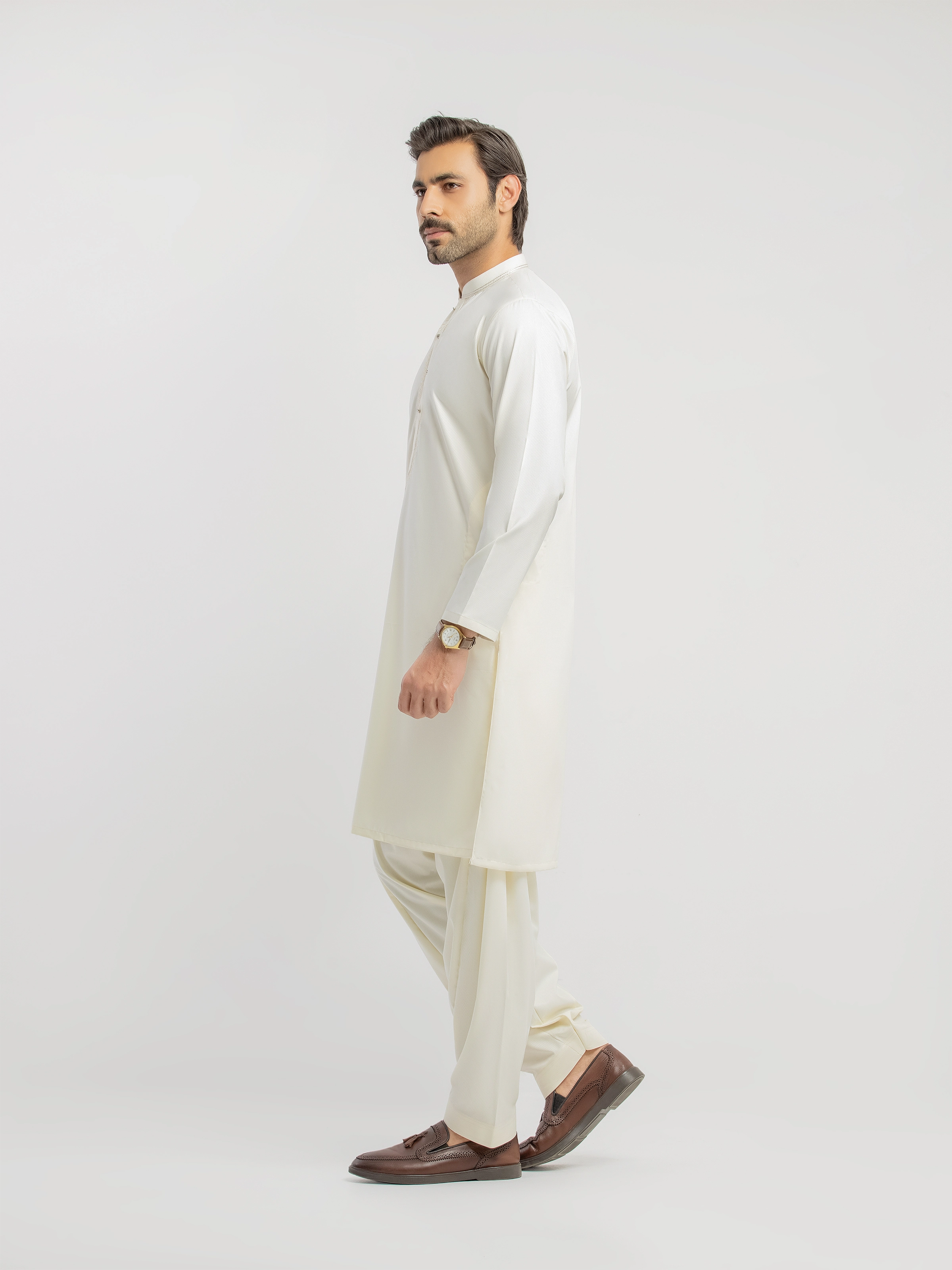 Cream Kurta Pajama Set