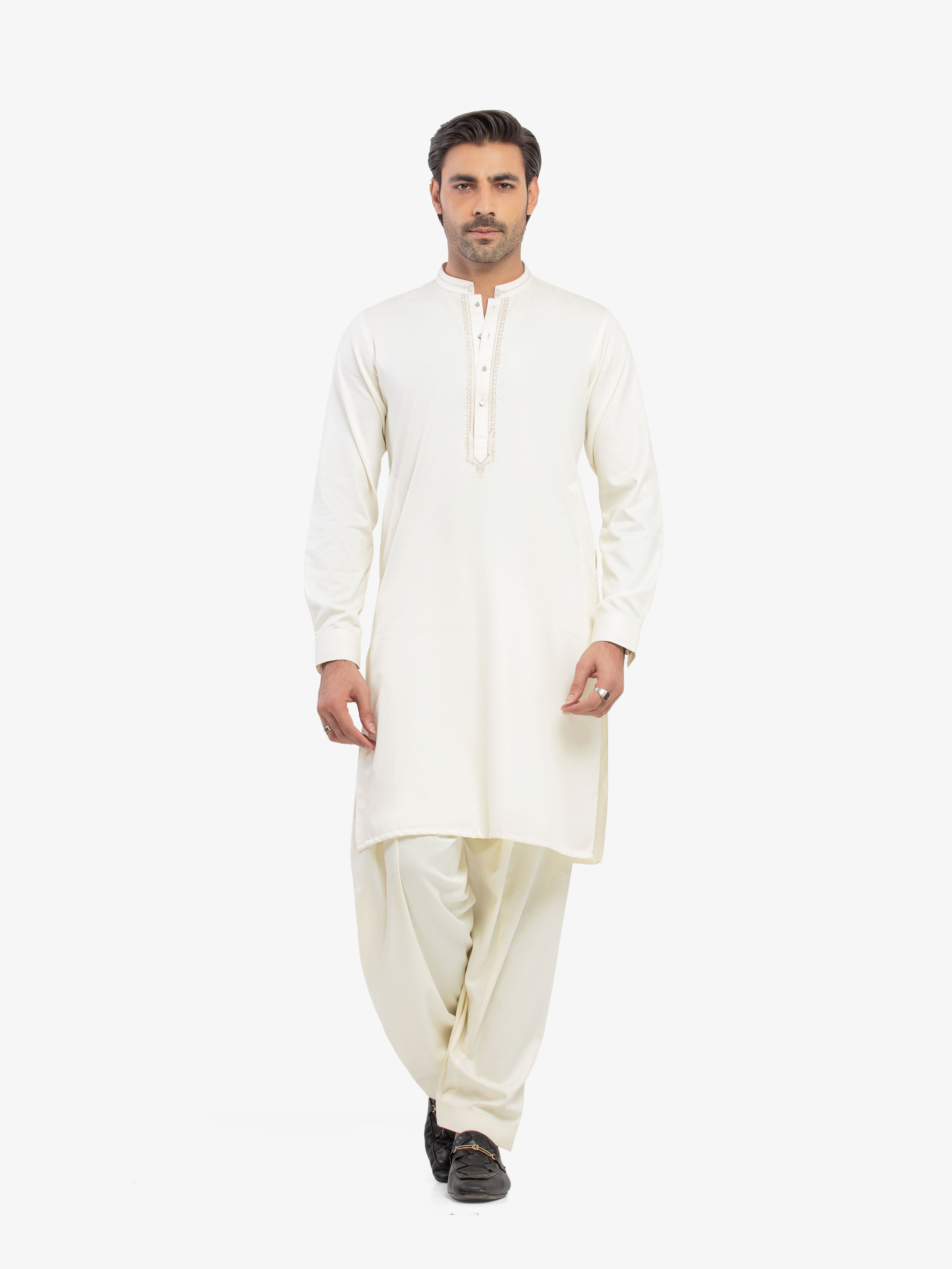 Cream Kurta Pajama Set