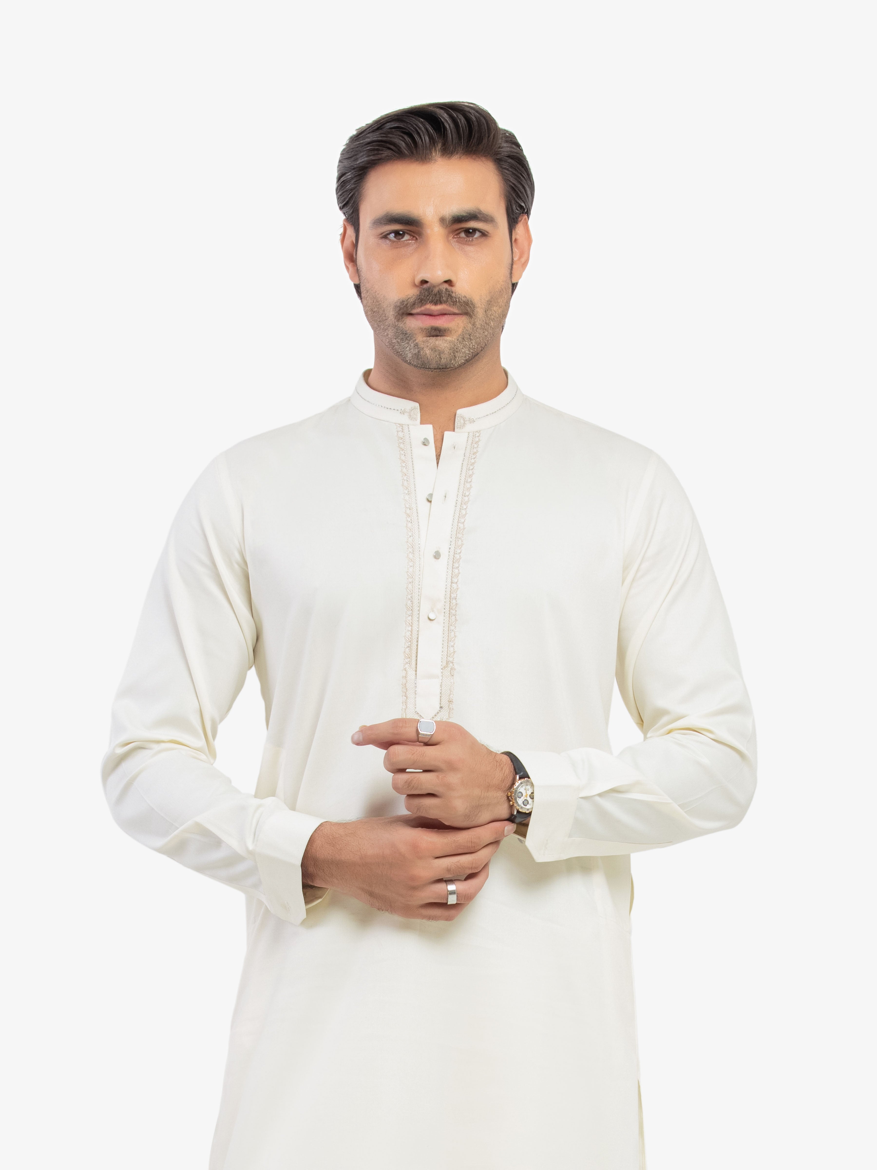 Cream Kurta Pajama Set
