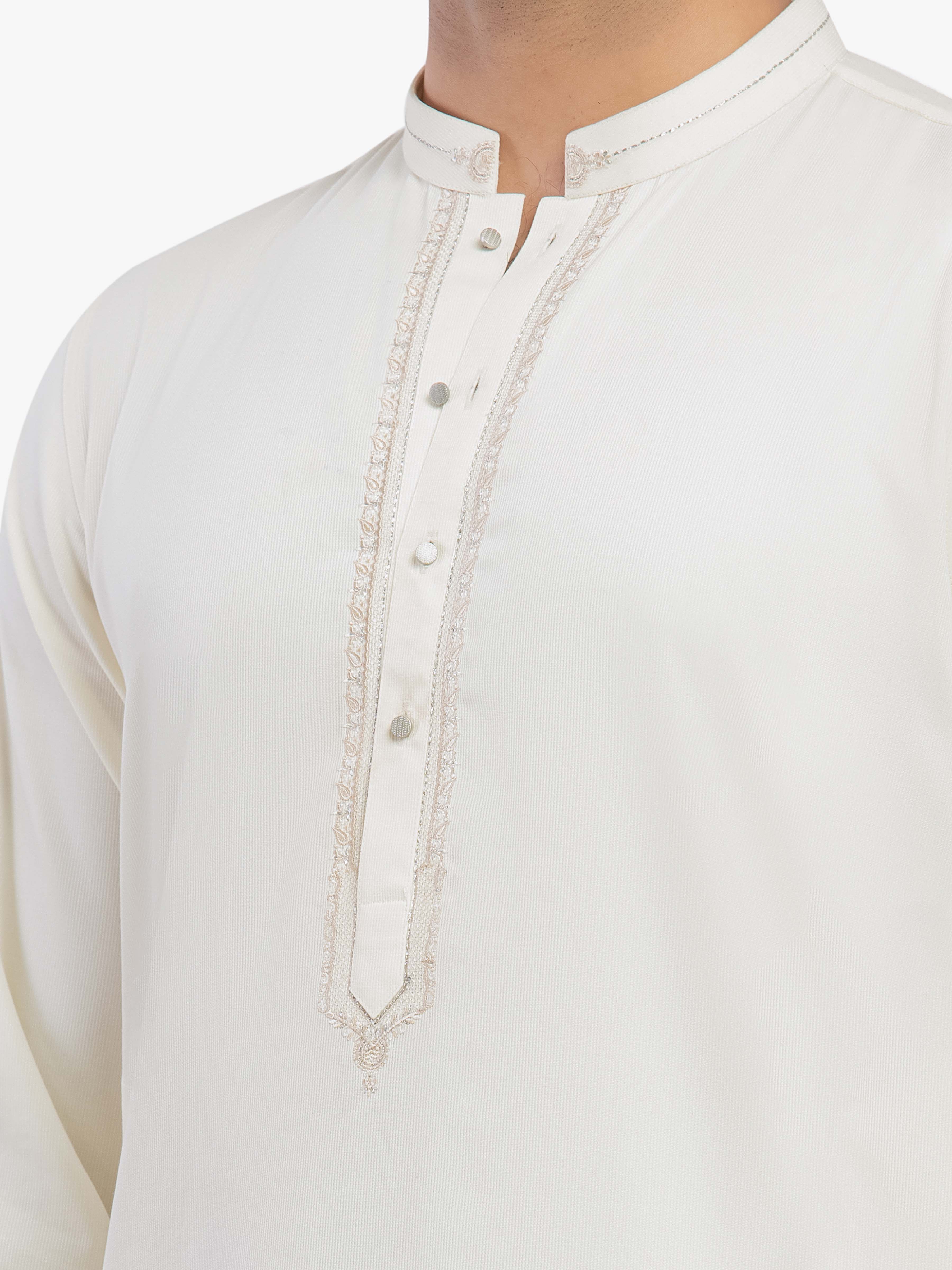 Cream Kurta Pajama Set