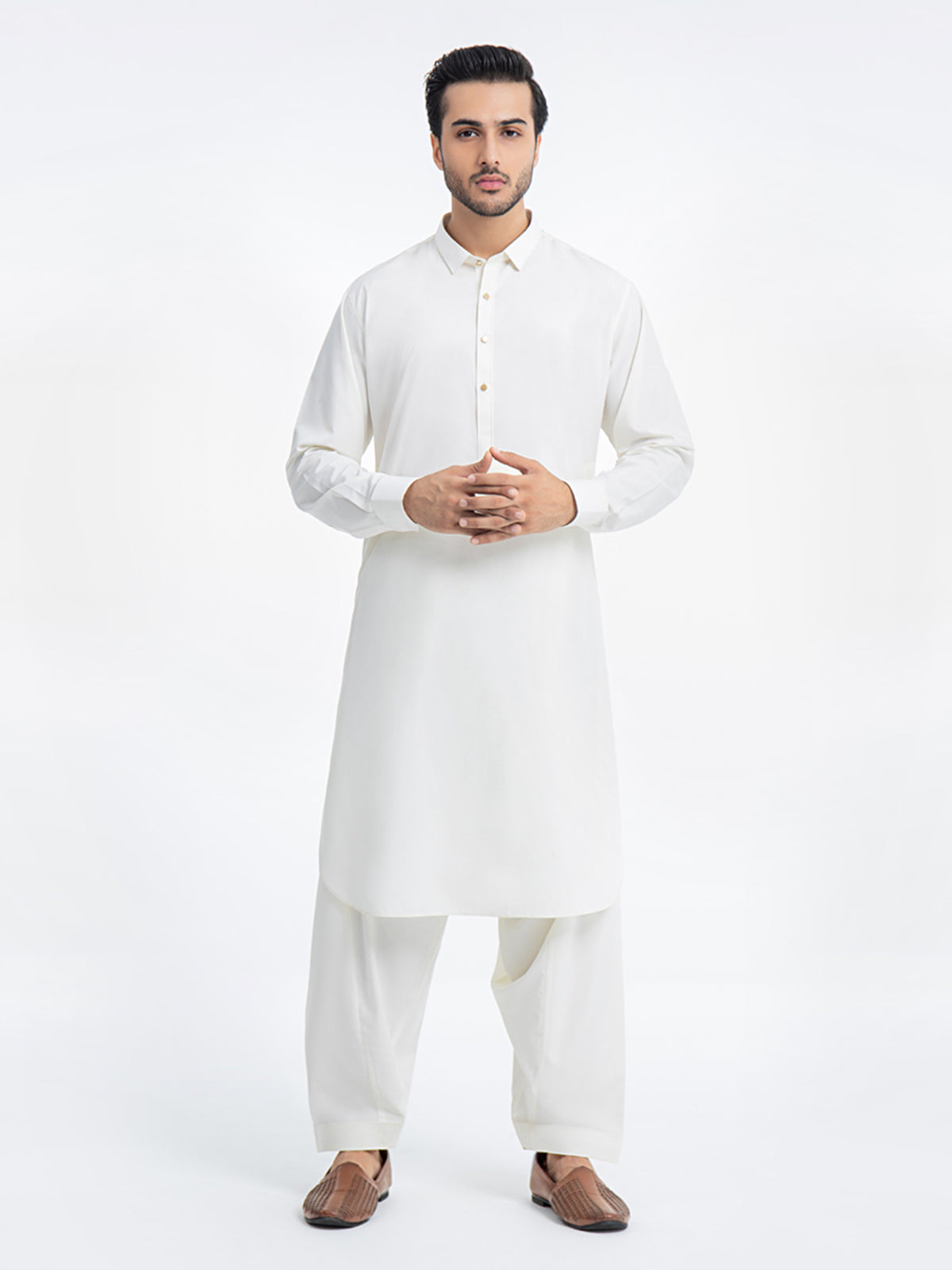 Cream Kurta Pajama Set