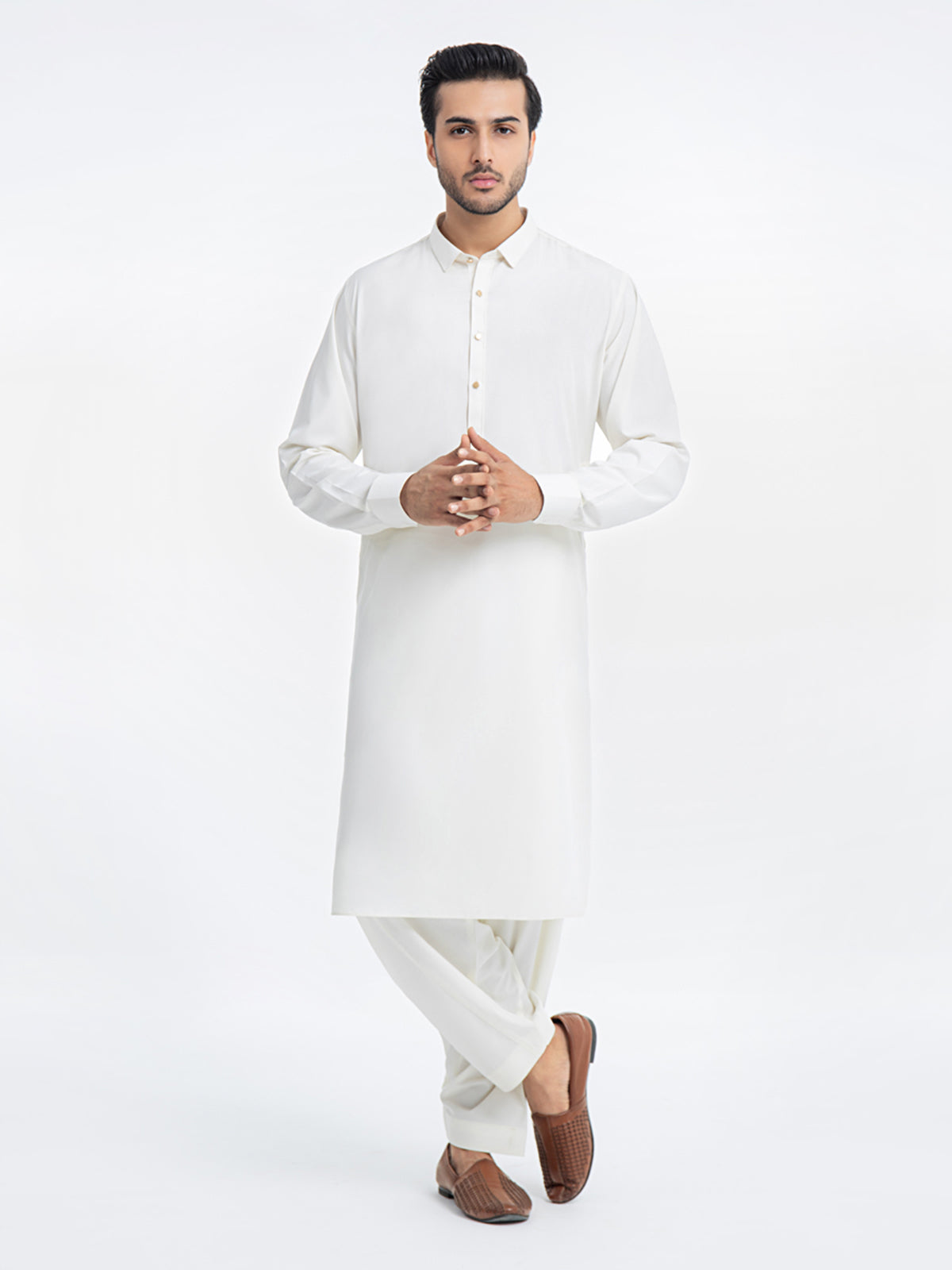 Cream Kurta Pajama Set