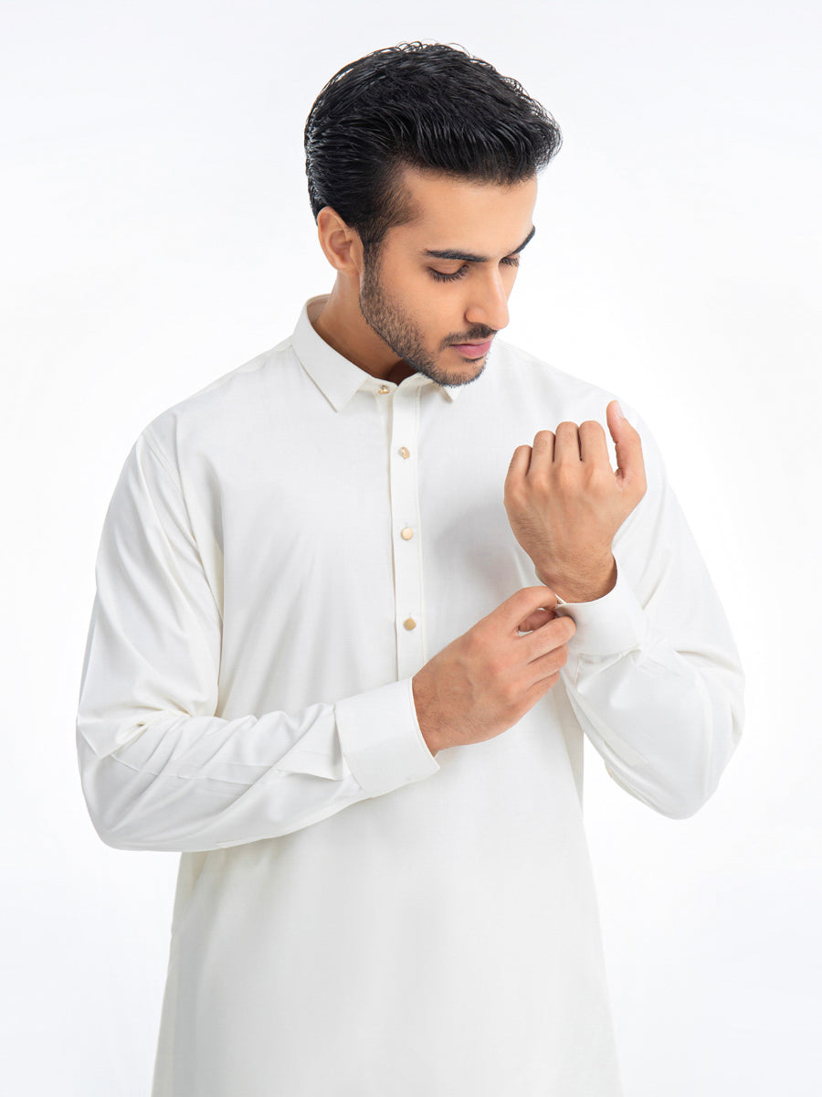 Cream Kurta Pajama Set