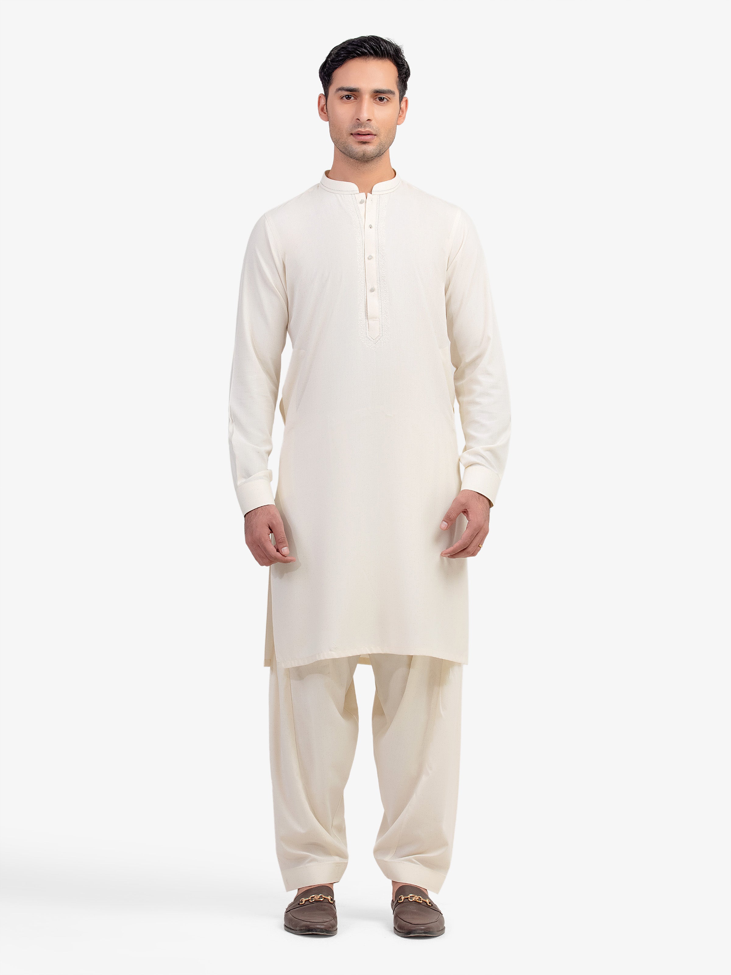 Cream Kurta Pajama Set