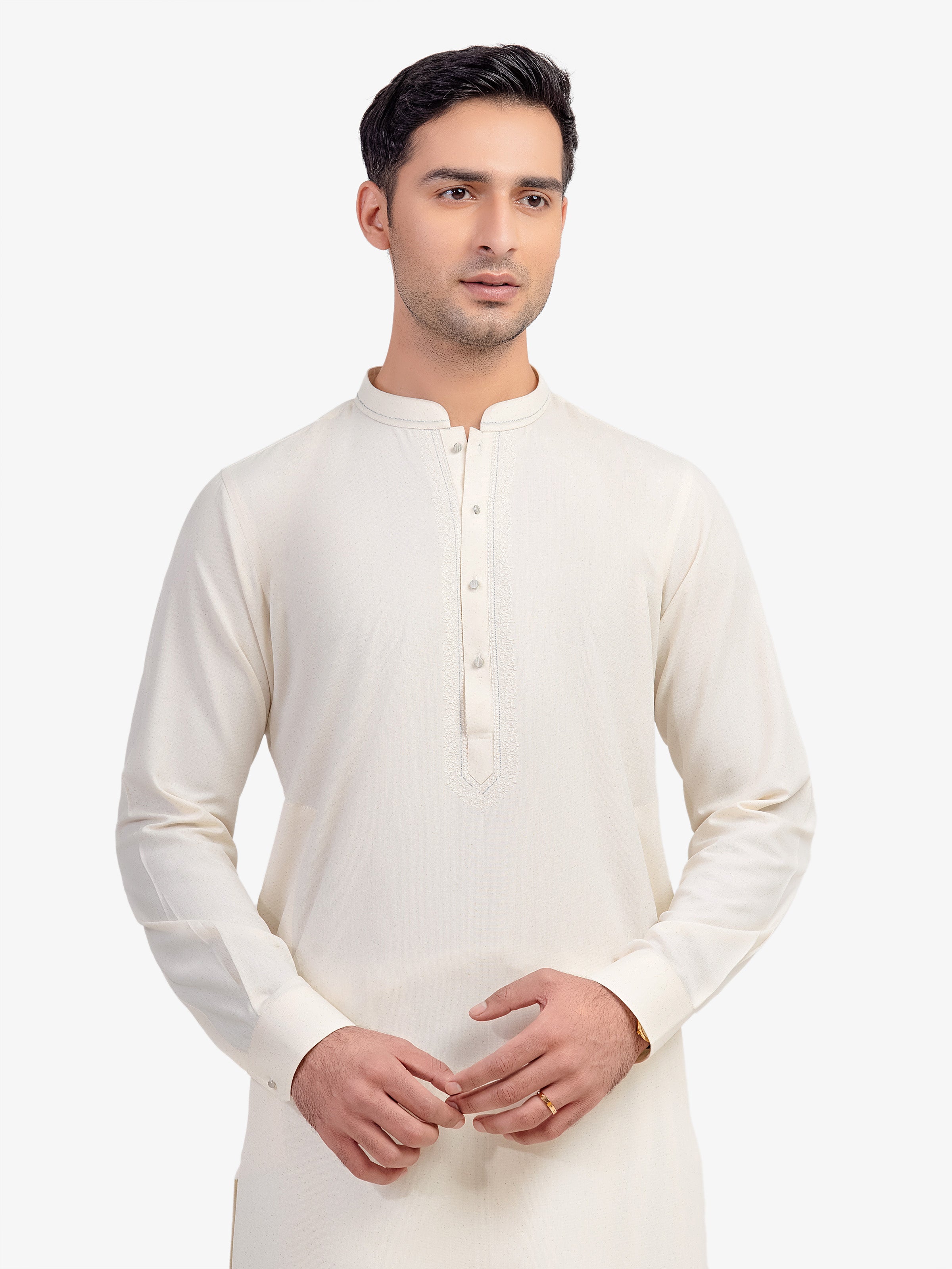 Cream Kurta Pajama Set