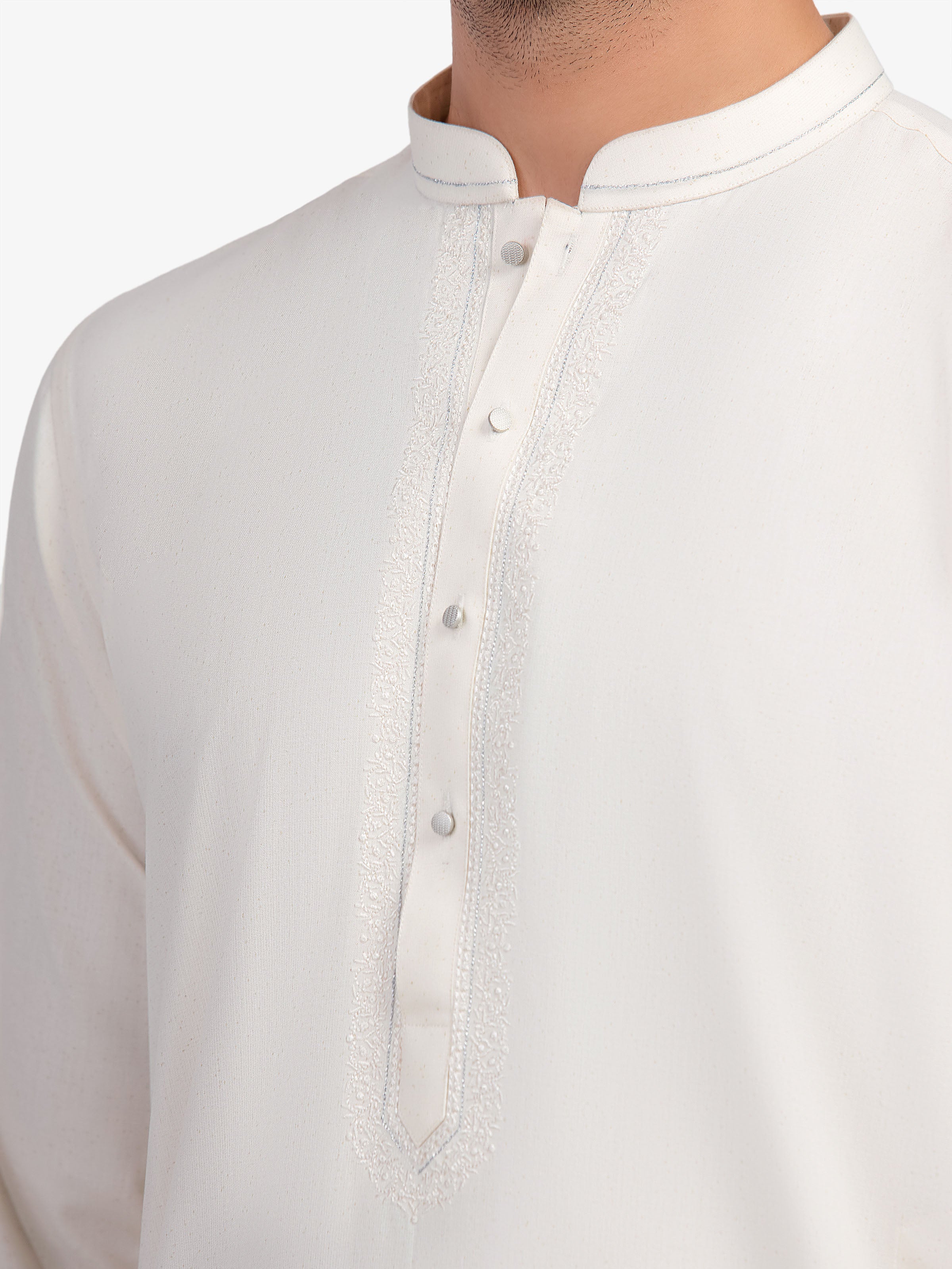Cream Kurta Pajama Set