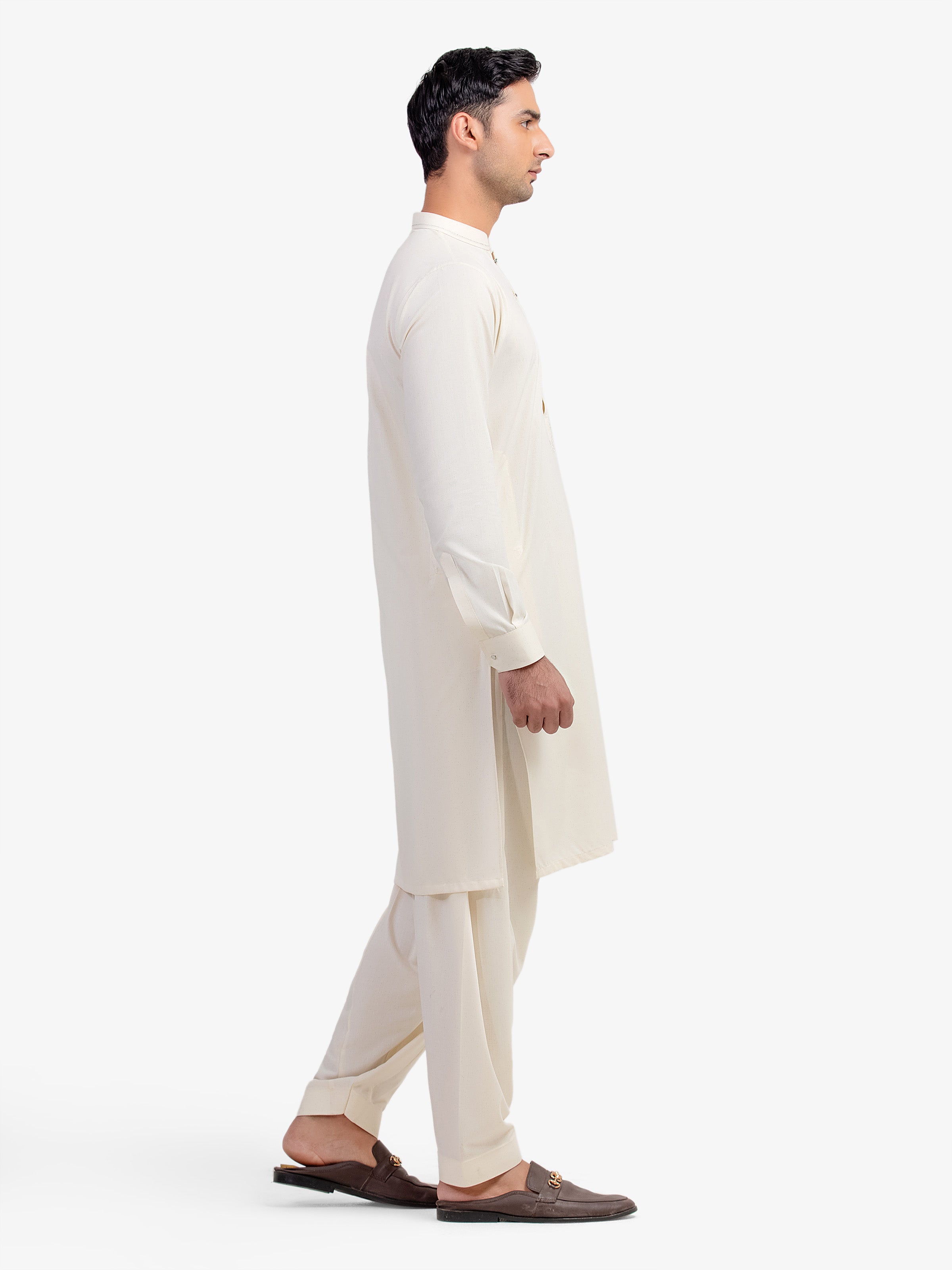 Cream Kurta Pajama Set