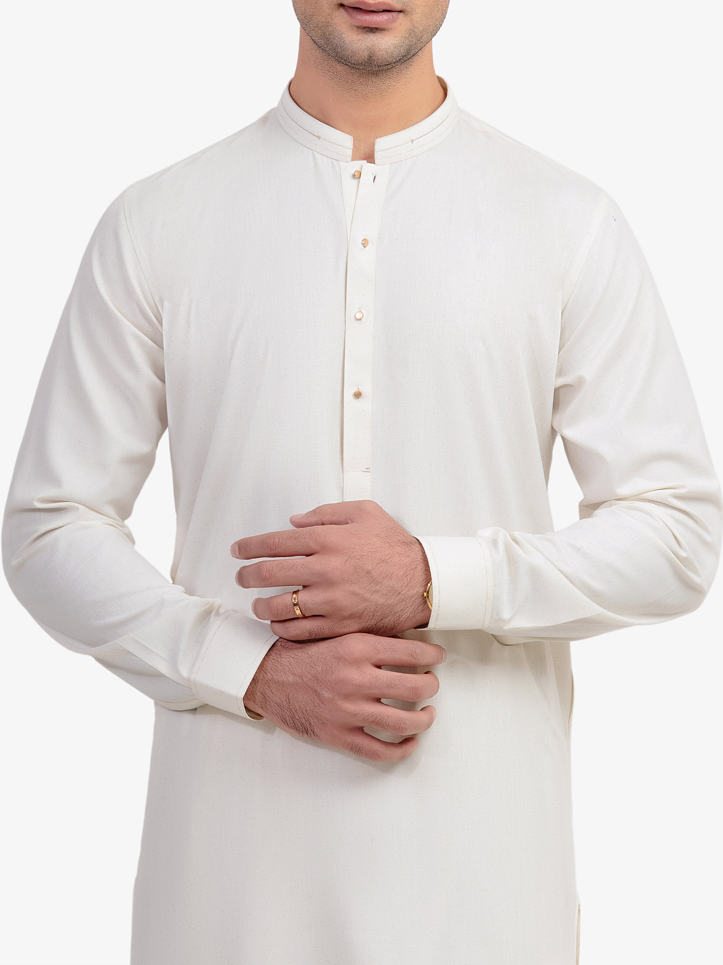 Cream Kurta Pajama Set