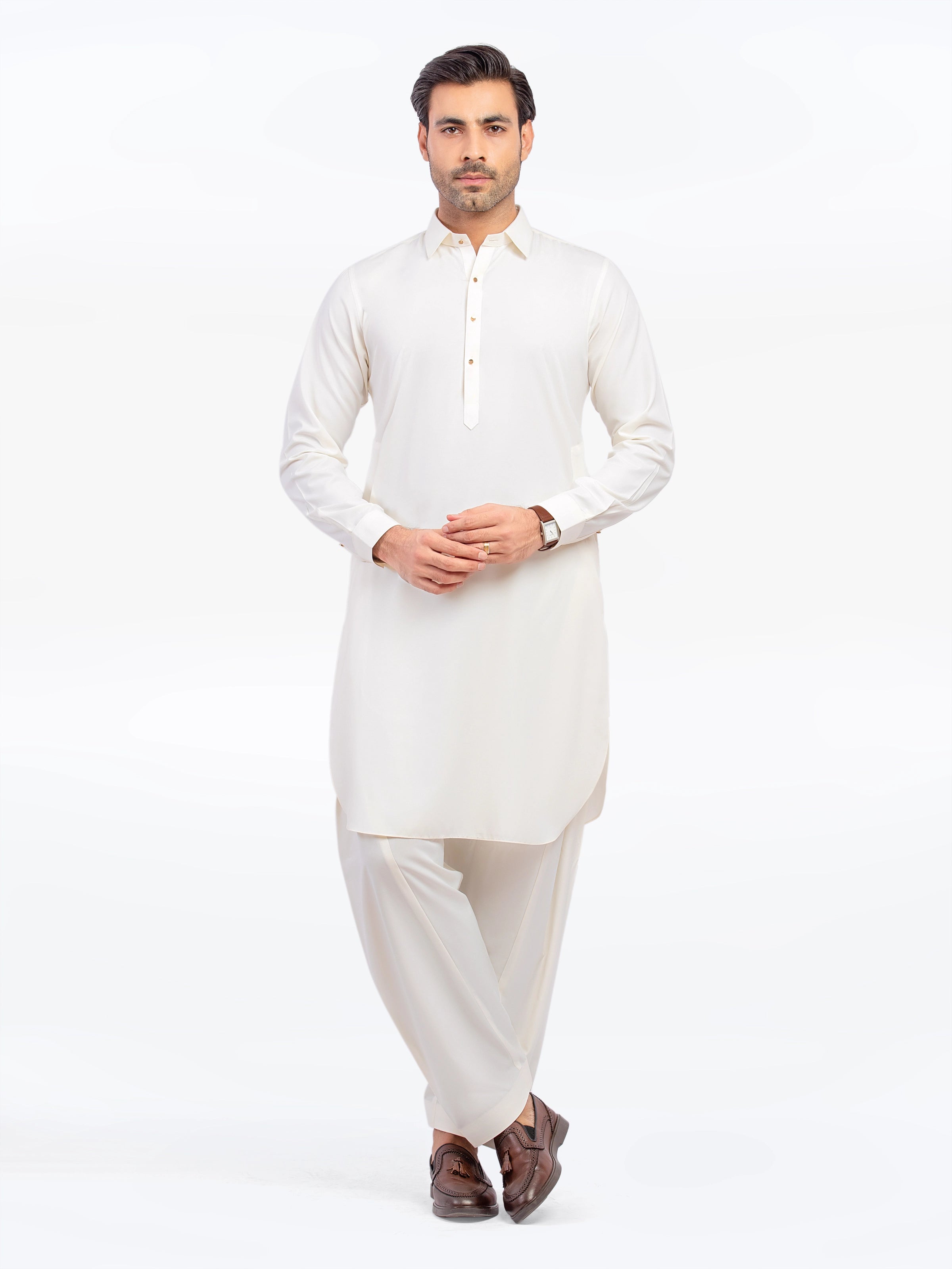 Cream Kurta Pajama Set