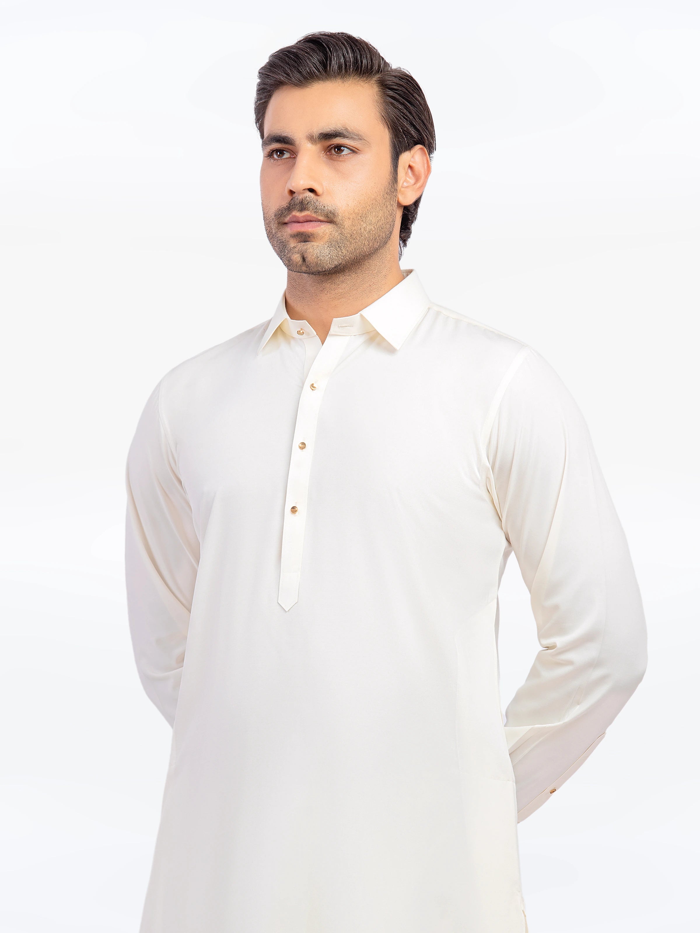 Cream Kurta Pajama Set