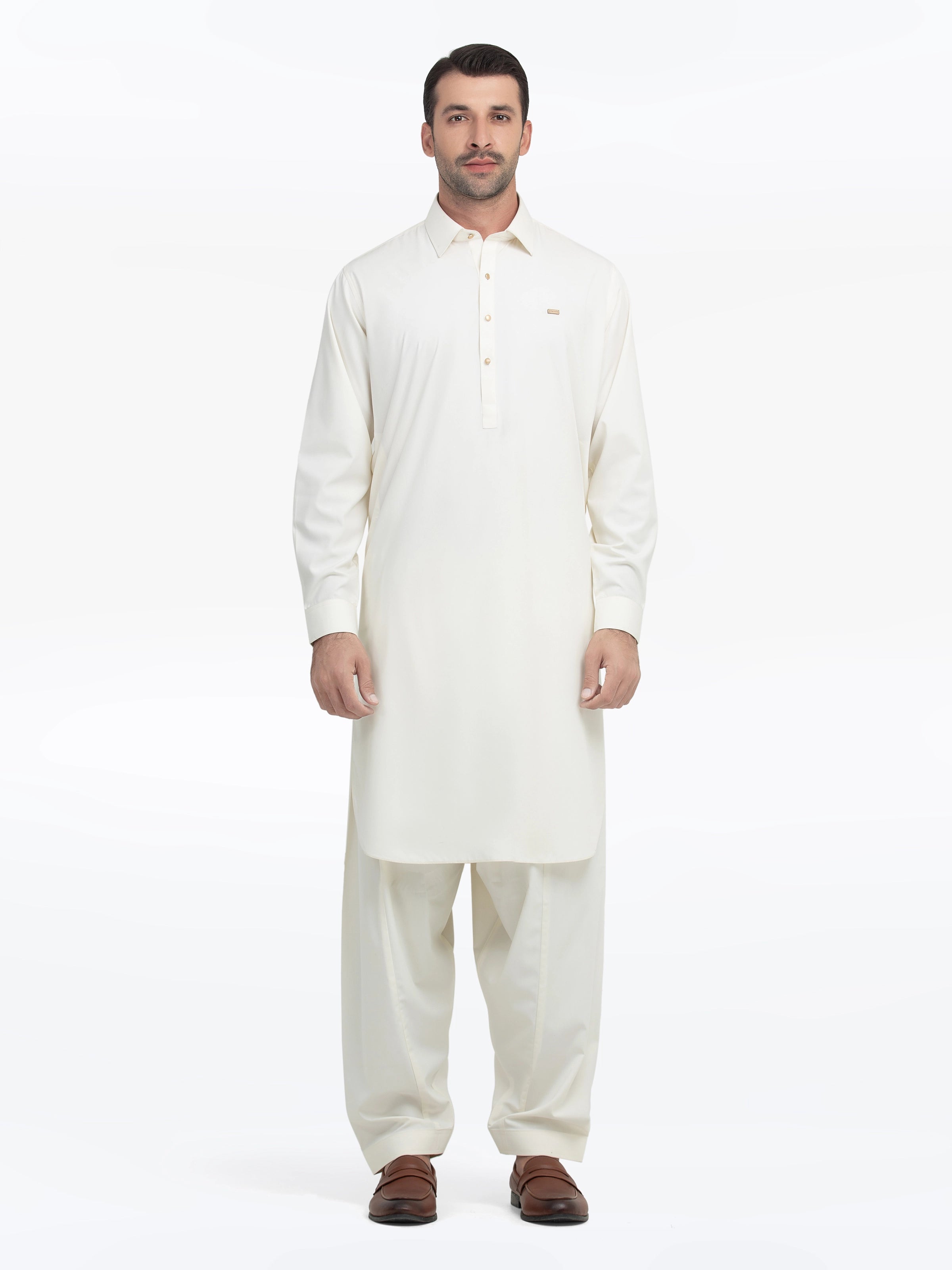 Cream Kurta Pajama Set