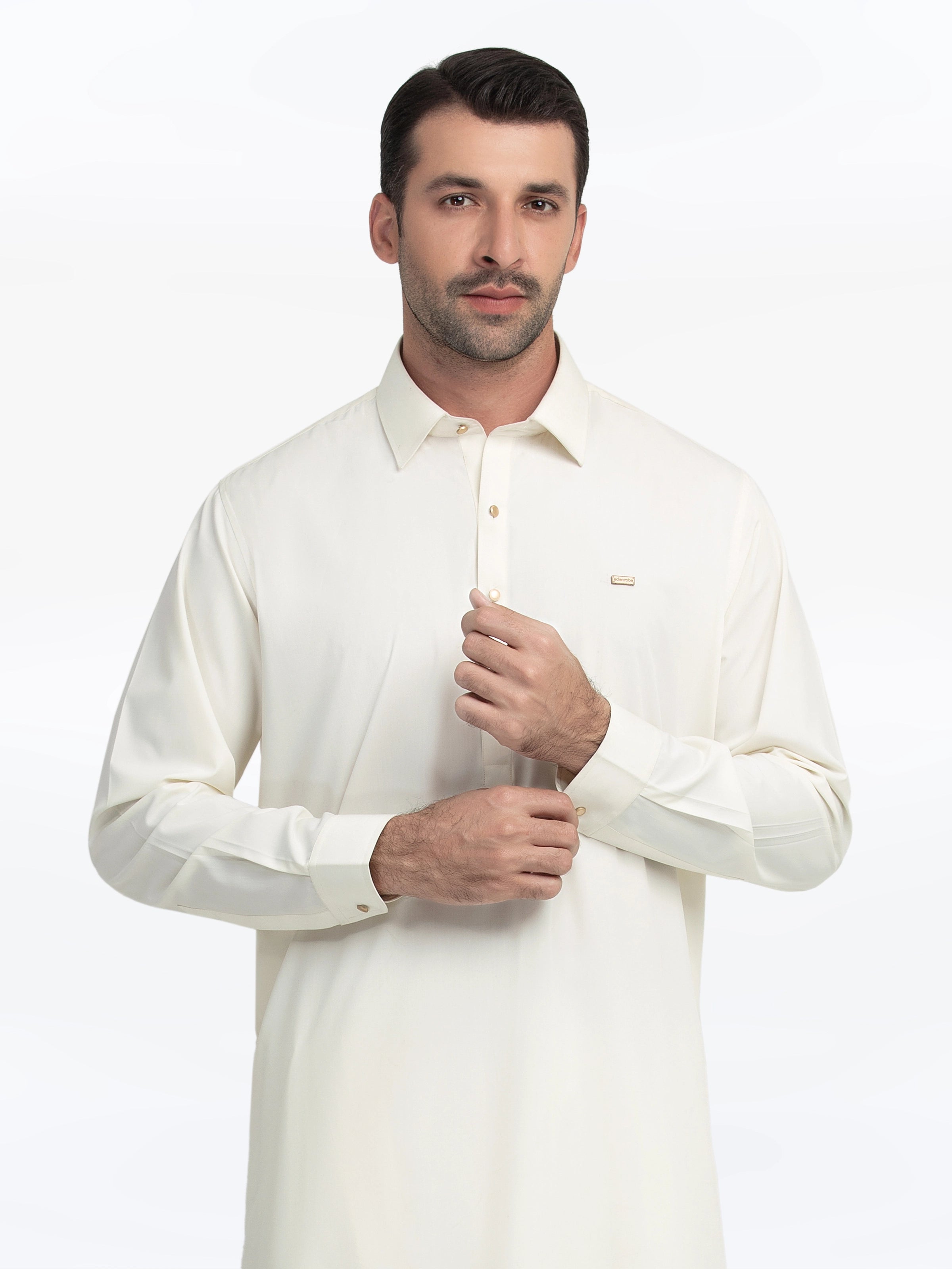 Cream Kurta Pajama Set