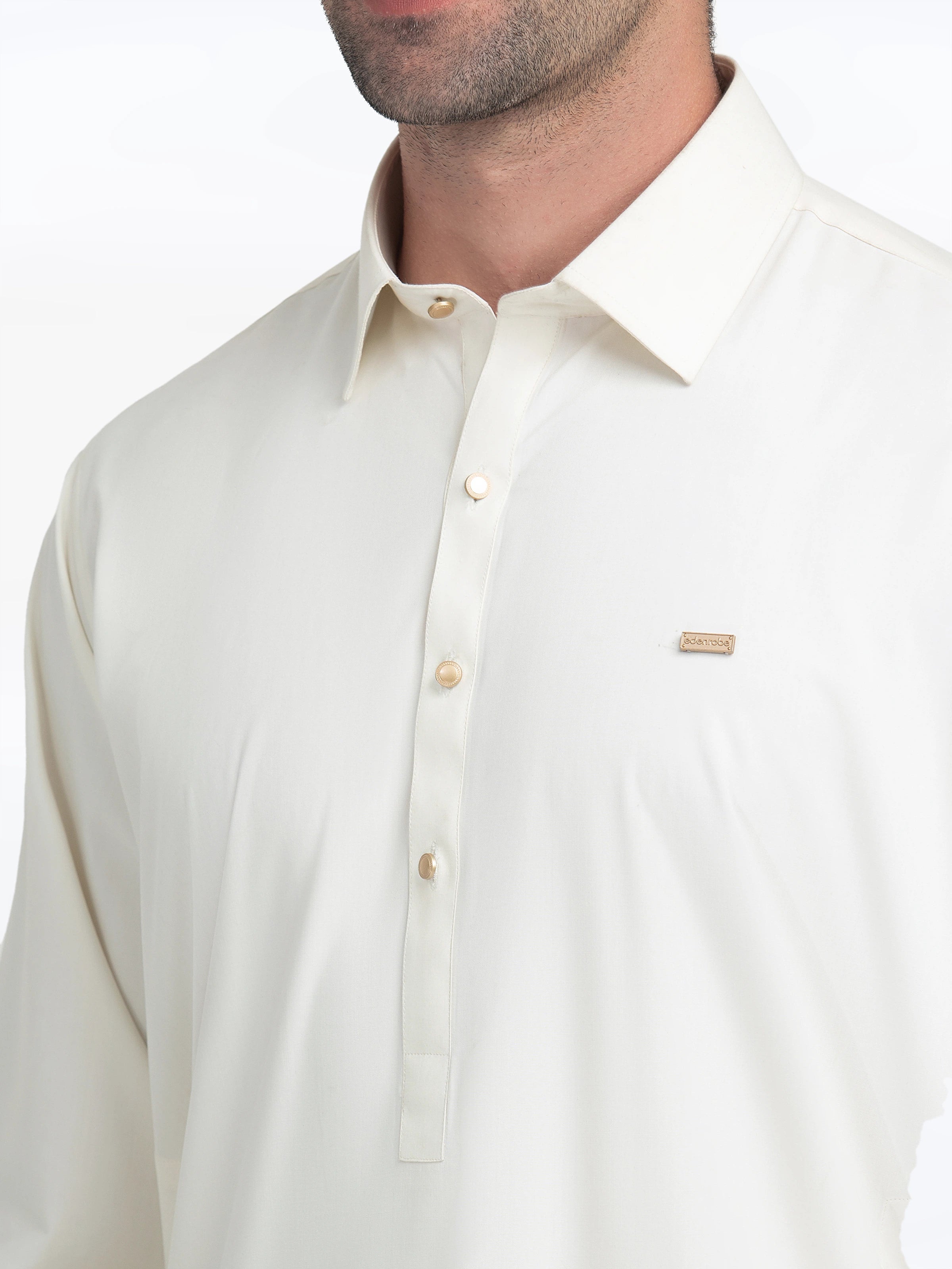 Cream Kurta Pajama Set