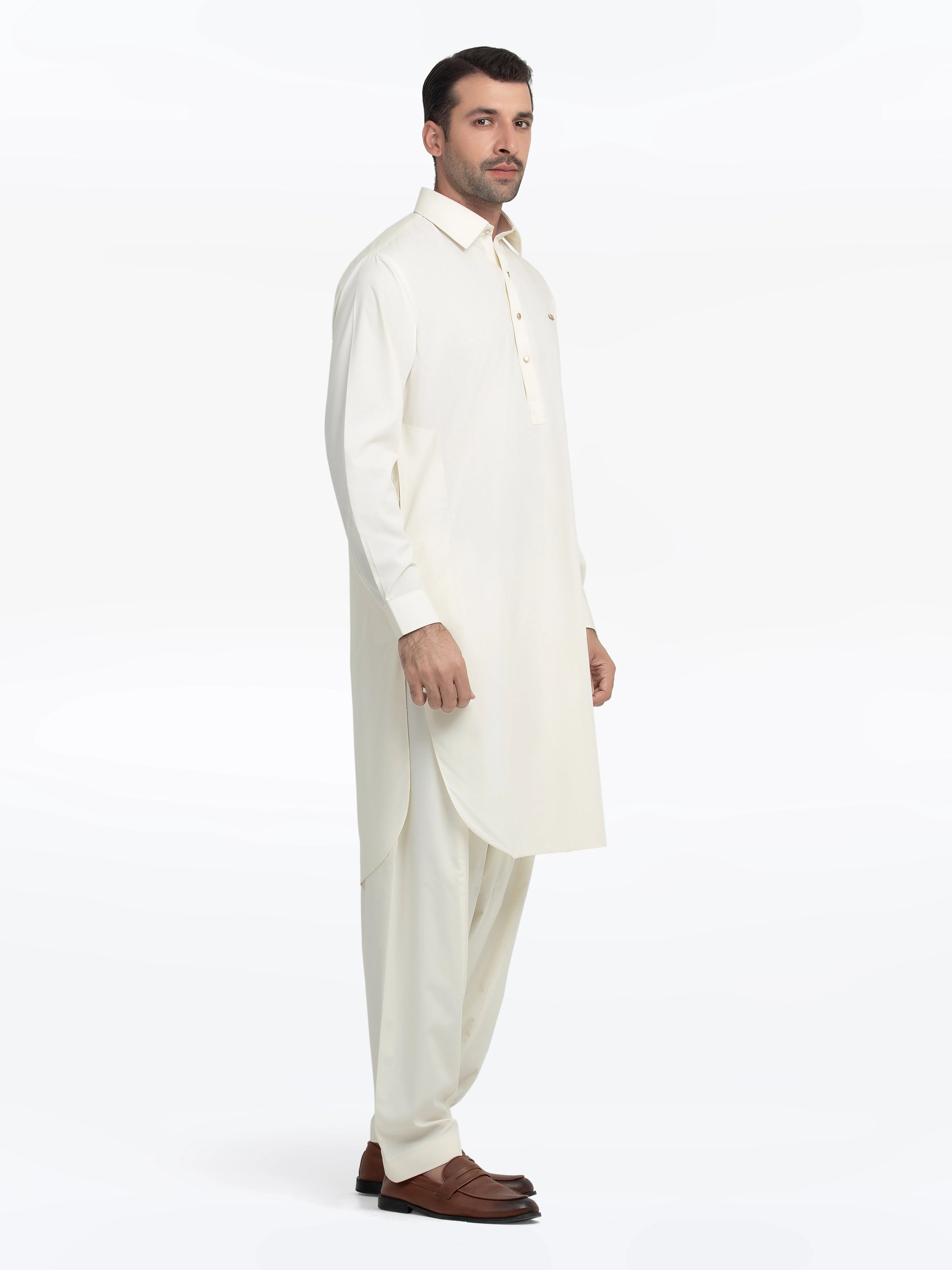 Cream Kurta Pajama Set