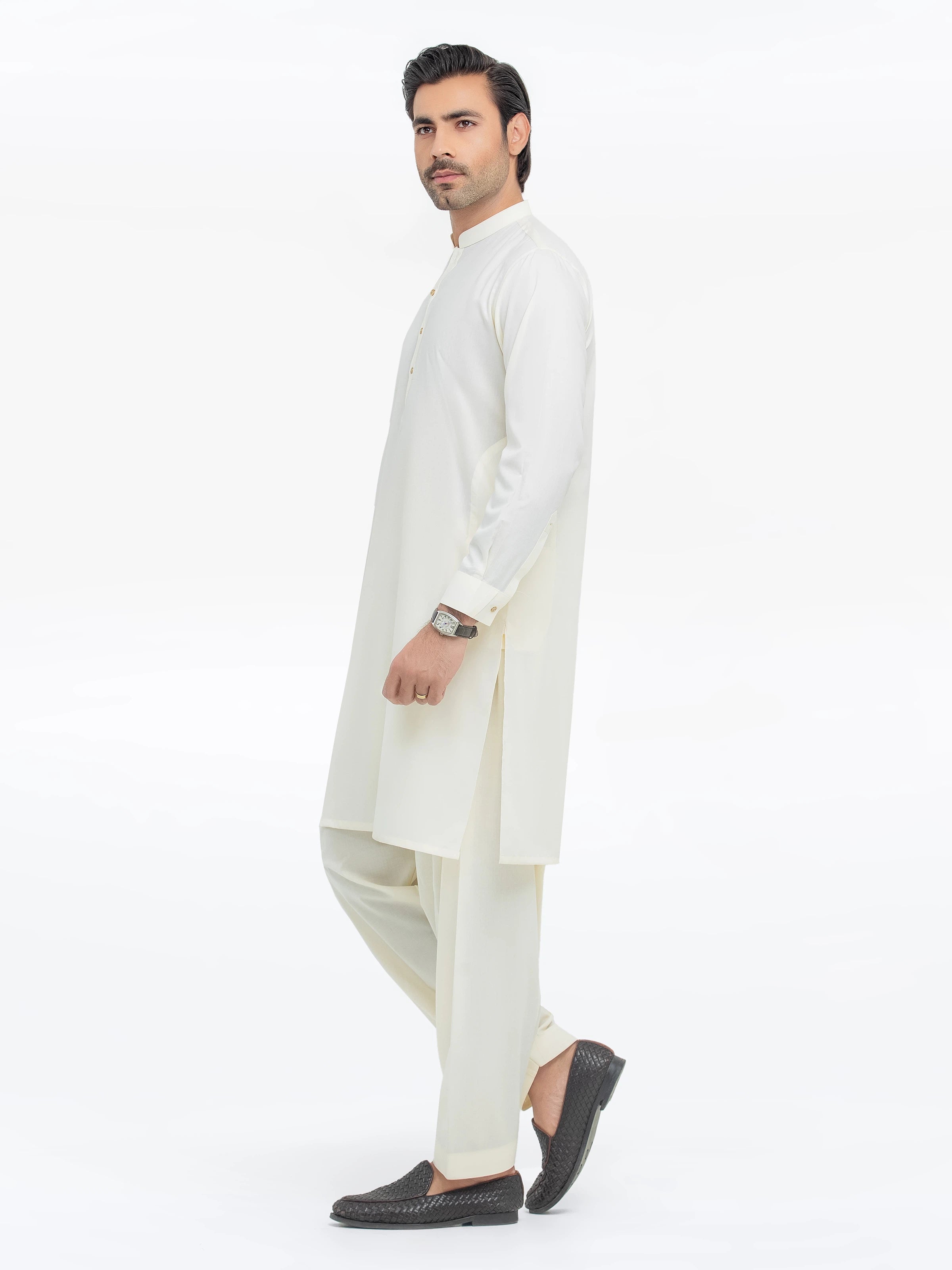 Cream Kurta Pajama Set