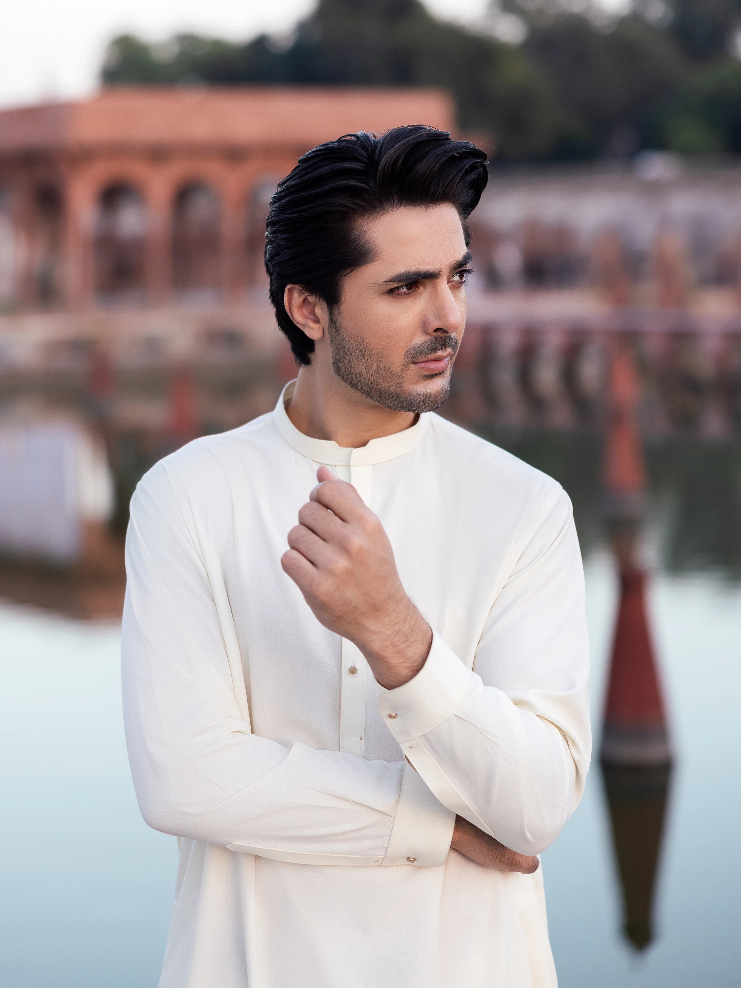 Cream Kurta Pajama Set
