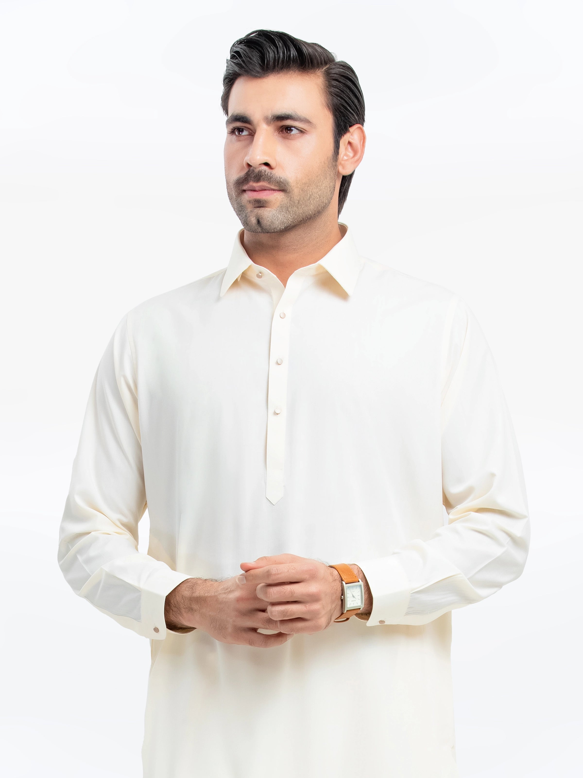 Cream Kurta Pajama Set