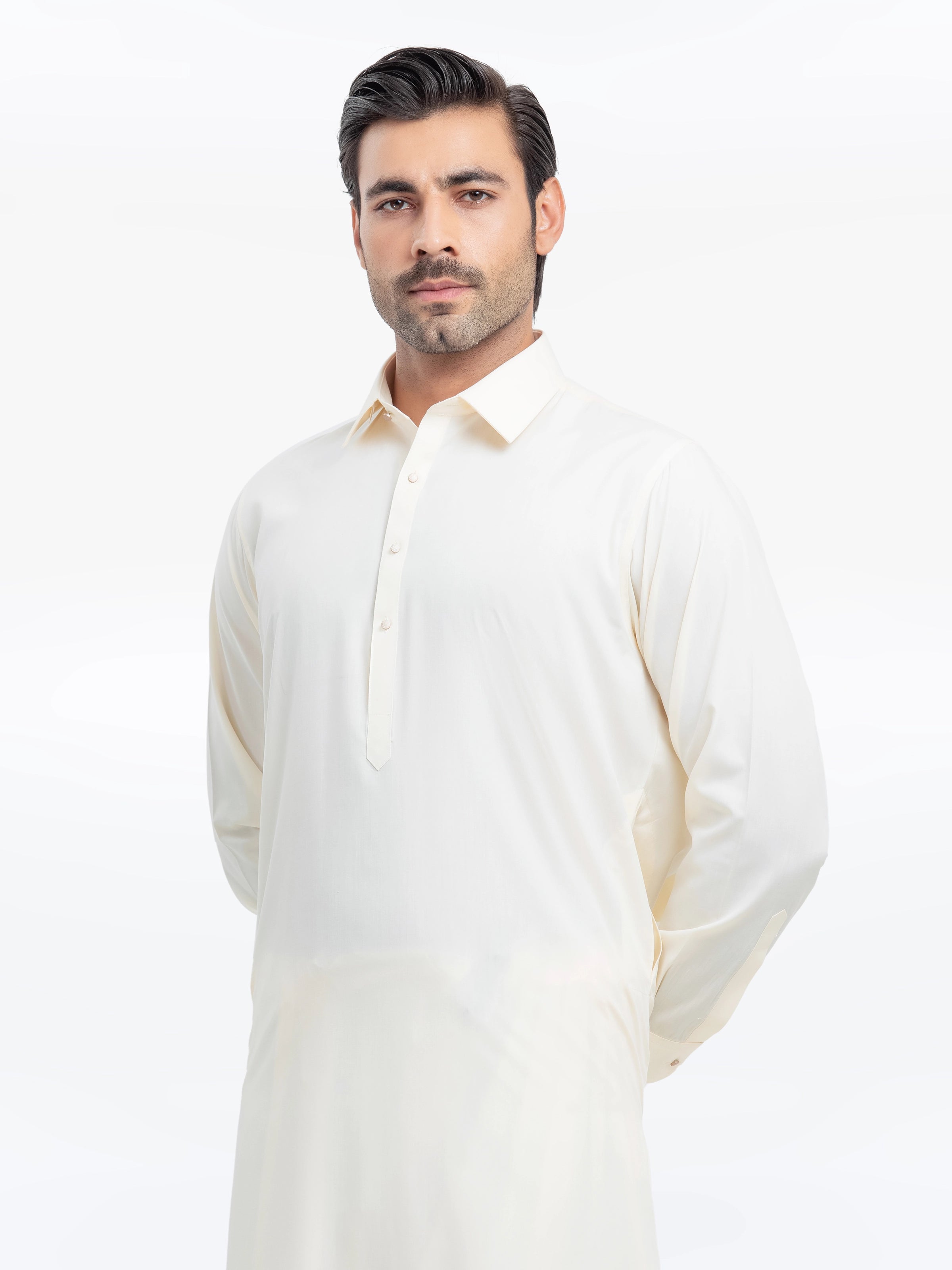 Cream Kurta Pajama Set