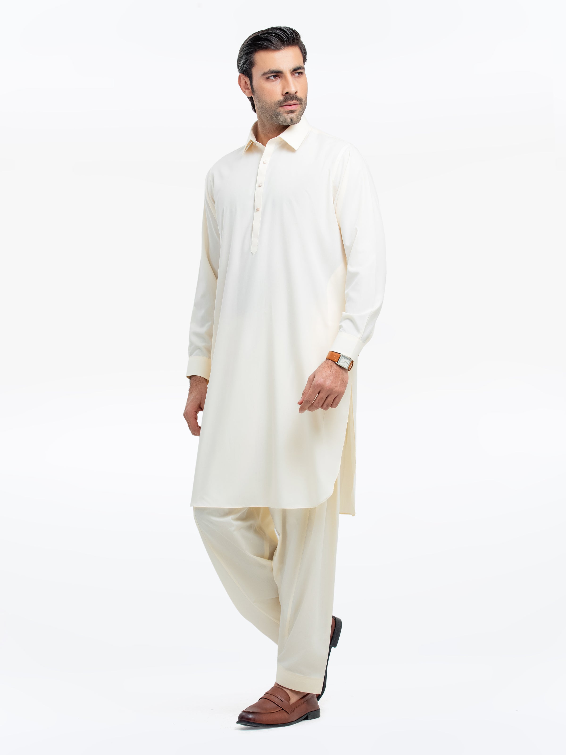 Cream Kurta Pajama Set