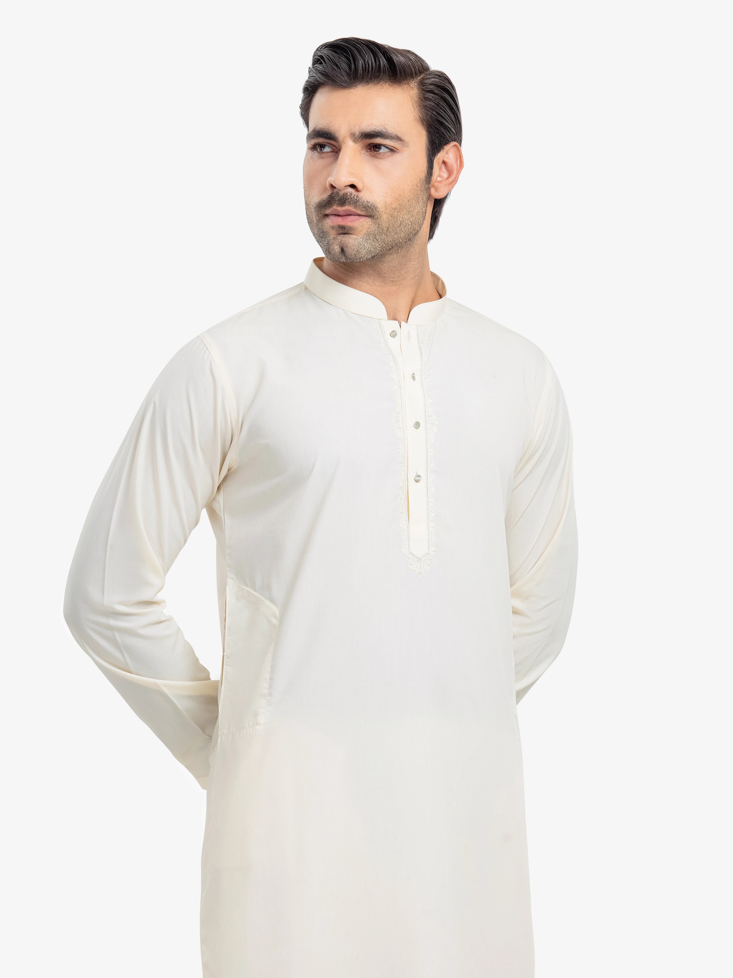 Cream Kurta Pajama Set