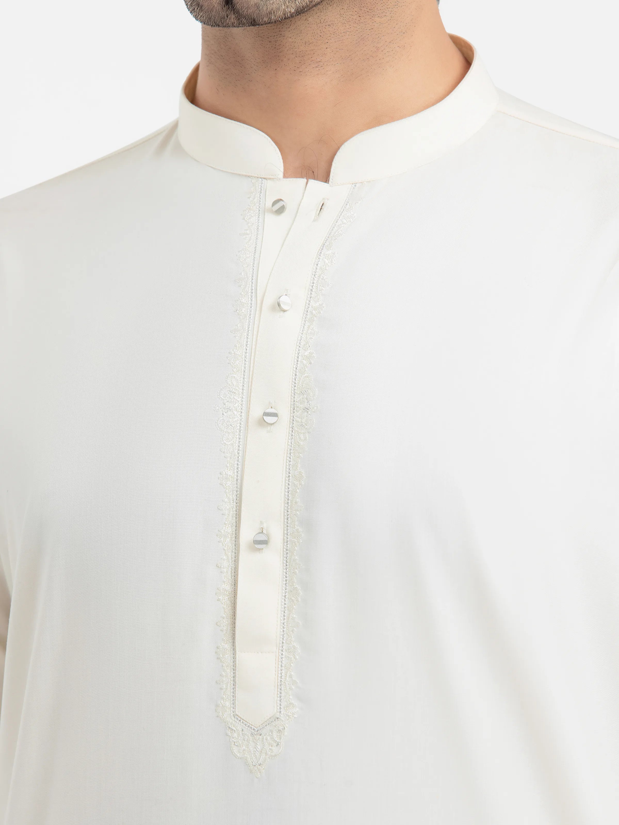Cream Kurta Pajama Set